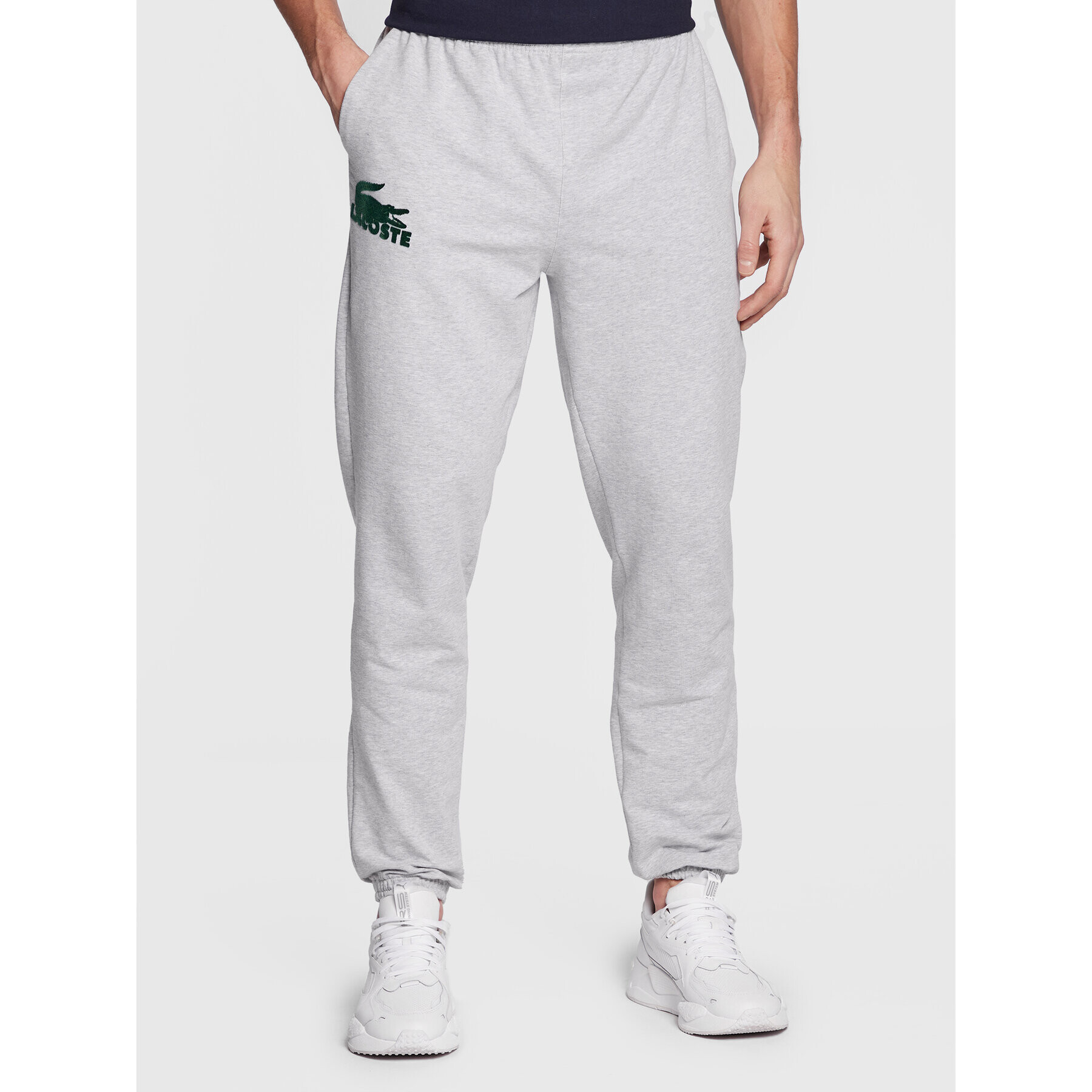 Lacoste Долнище анцуг 3H5422 Сив Regular Fit - Pepit.bg