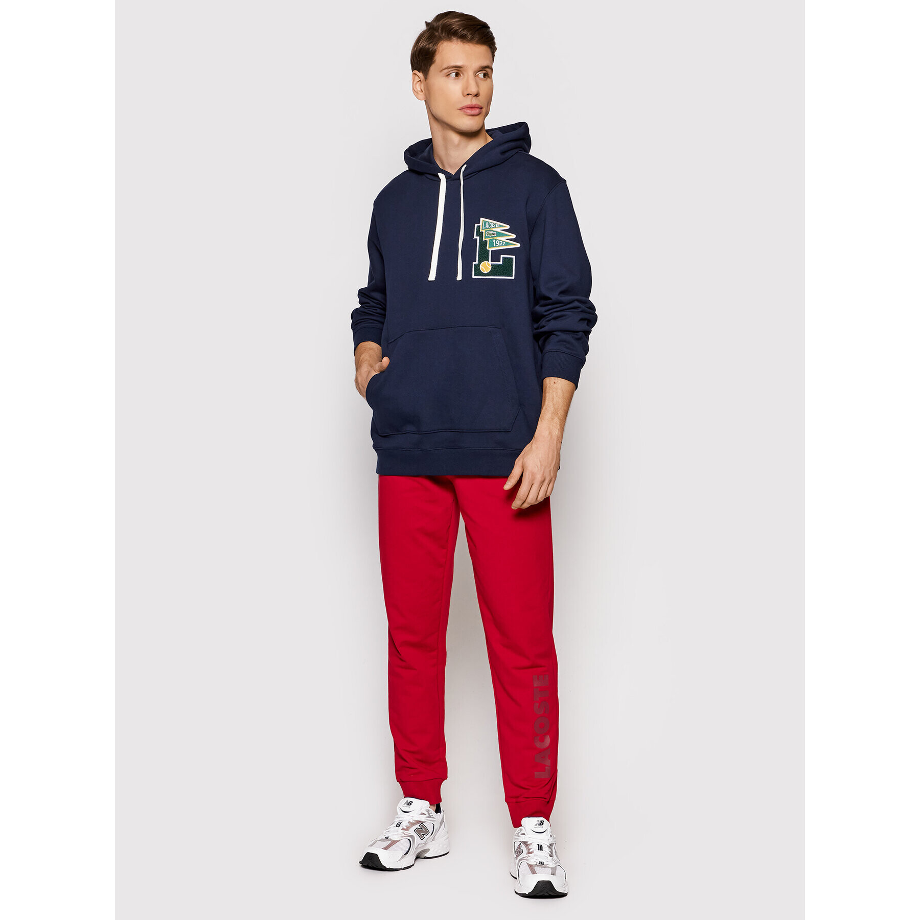 Lacoste Долнище анцуг 3H7459 Червен Regular Fit - Pepit.bg