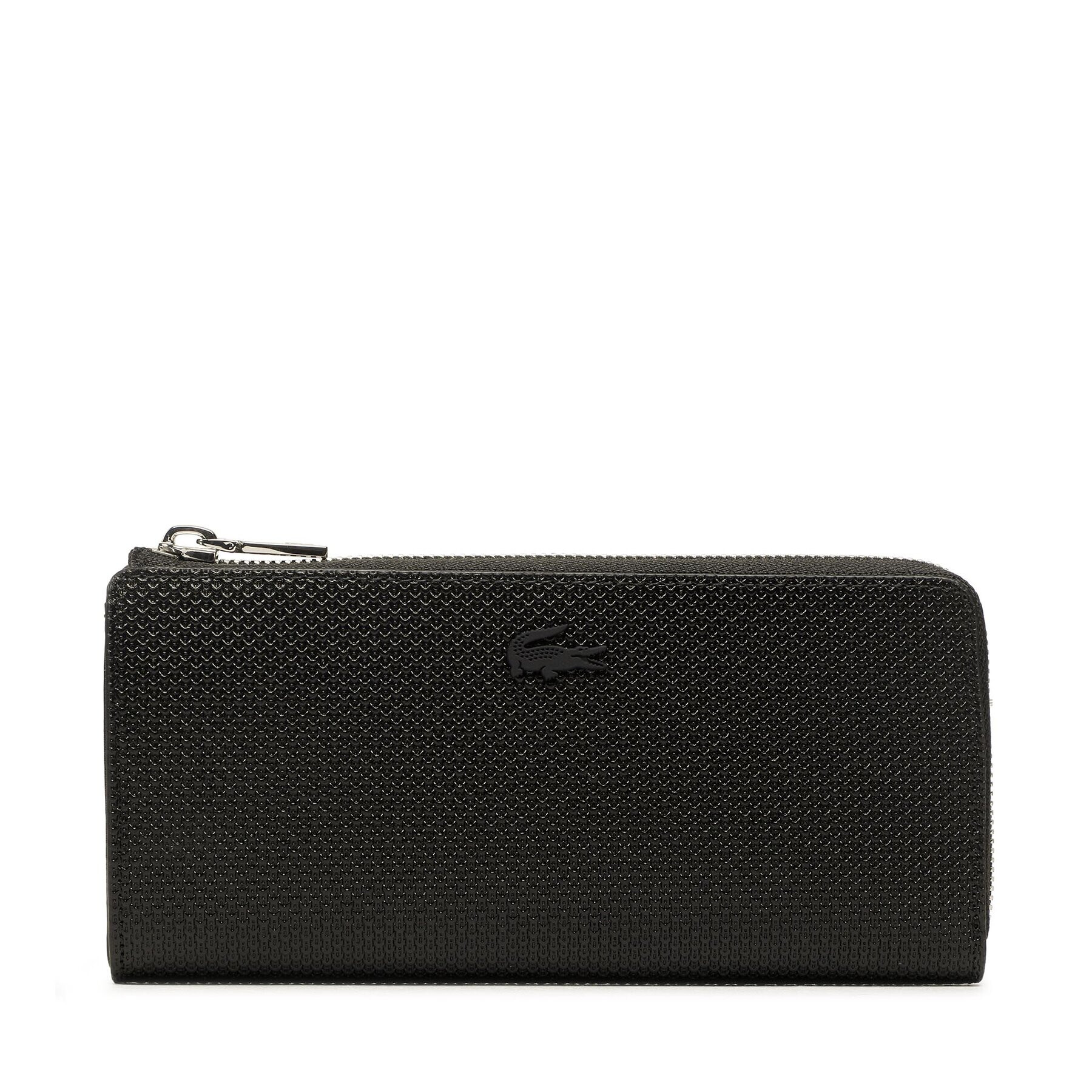 Lacoste Голям дамски портфейл Slim Zip Wallet NF3580KL Черен - Pepit.bg