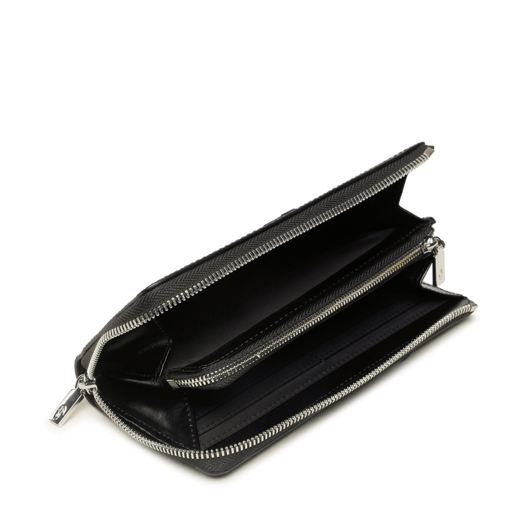 Lacoste Голям дамски портфейл Slim Zip Wallet NF3580KL Черен - Pepit.bg