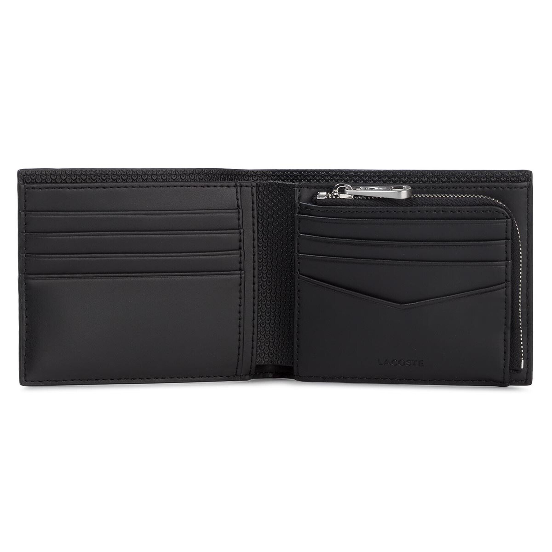 Lacoste Голям мъжки портфейл Billfold Zip Case NH2826CE Черен - Pepit.bg