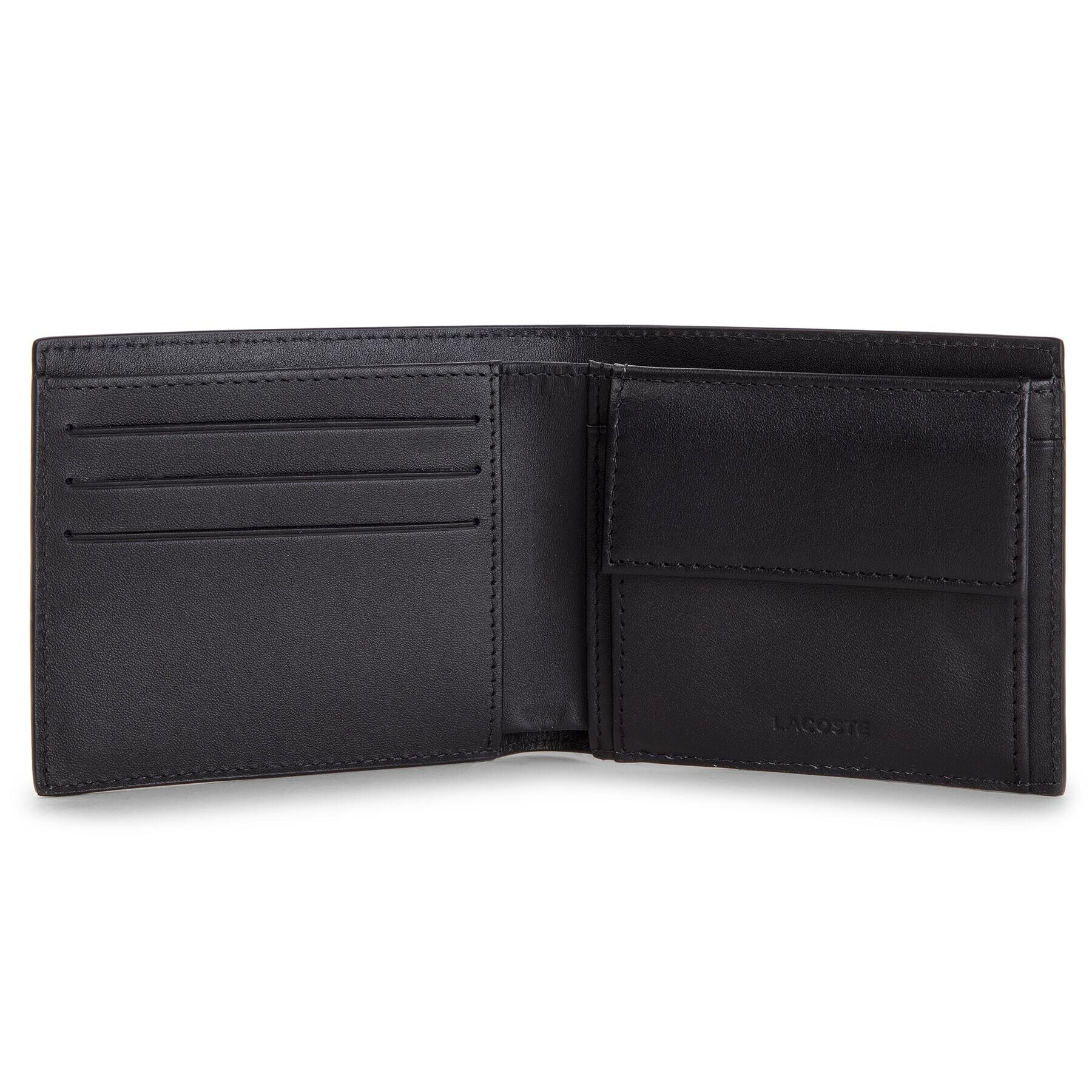 Lacoste Голям мъжки портфейл M Billfold Coin NH1112FG Черен - Pepit.bg