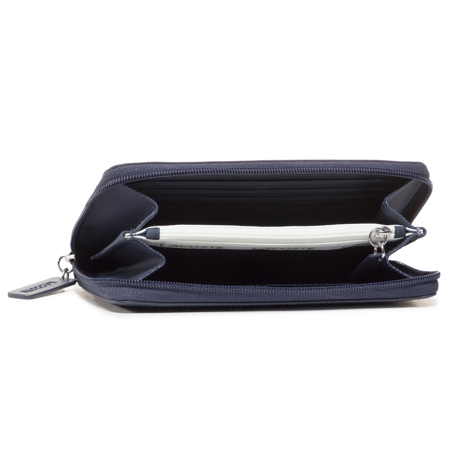 Lacoste Голям дамски портфейл L Zip Wallet NF2900PO Тъмносин - Pepit.bg