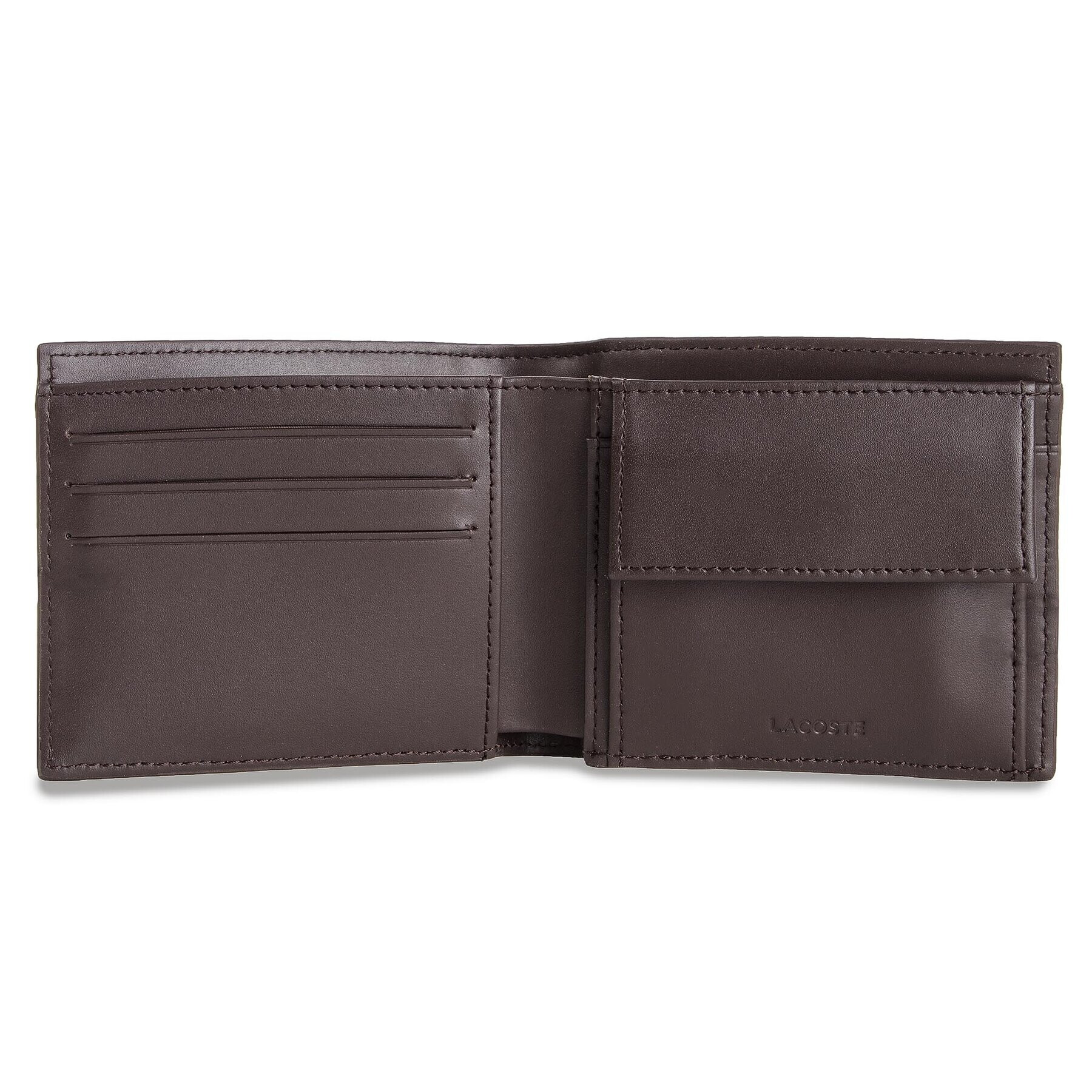 Lacoste Голям мъжки портфейл Large Billfold & Coin NH1112FG Кафяв - Pepit.bg