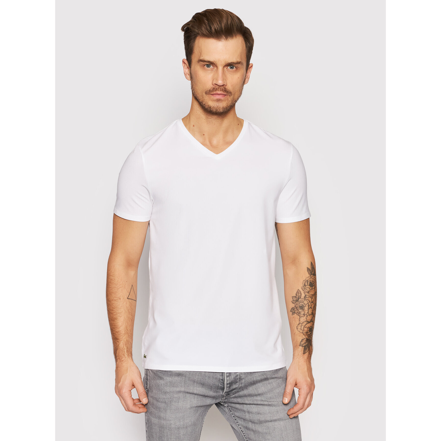 Lacoste Комплект 2 тишъртки TH3457 Бял Regular Fit - Pepit.bg