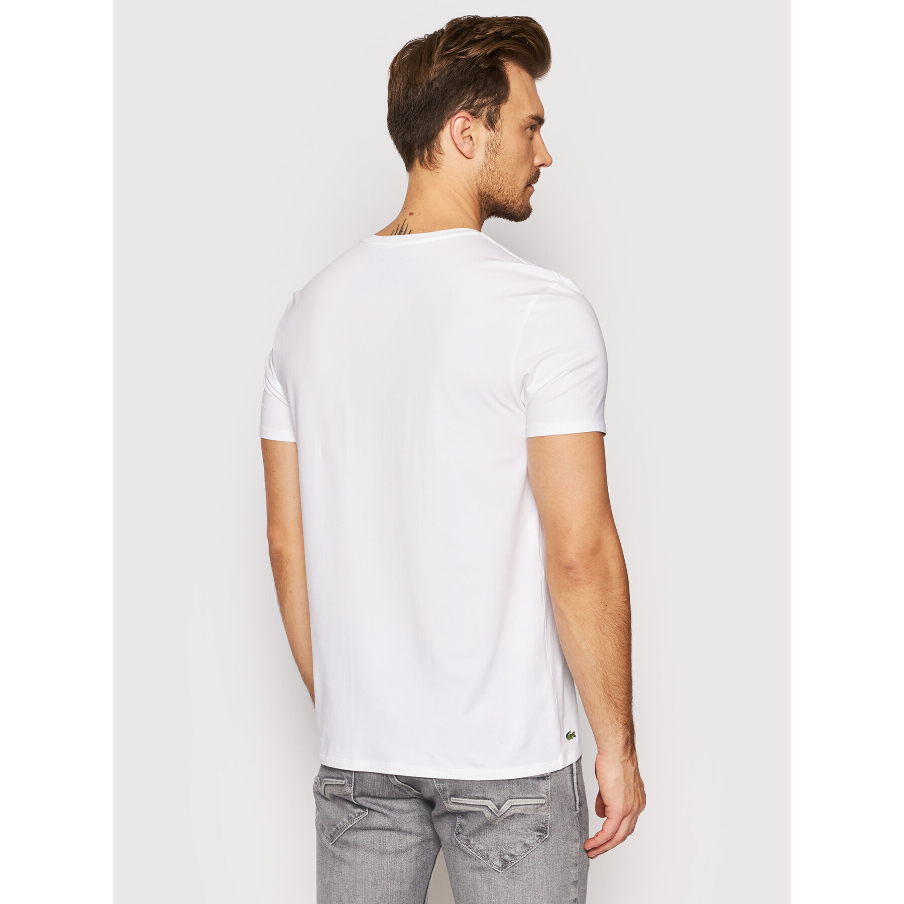 Lacoste Комплект 2 тишъртки TH3457 Бял Regular Fit - Pepit.bg