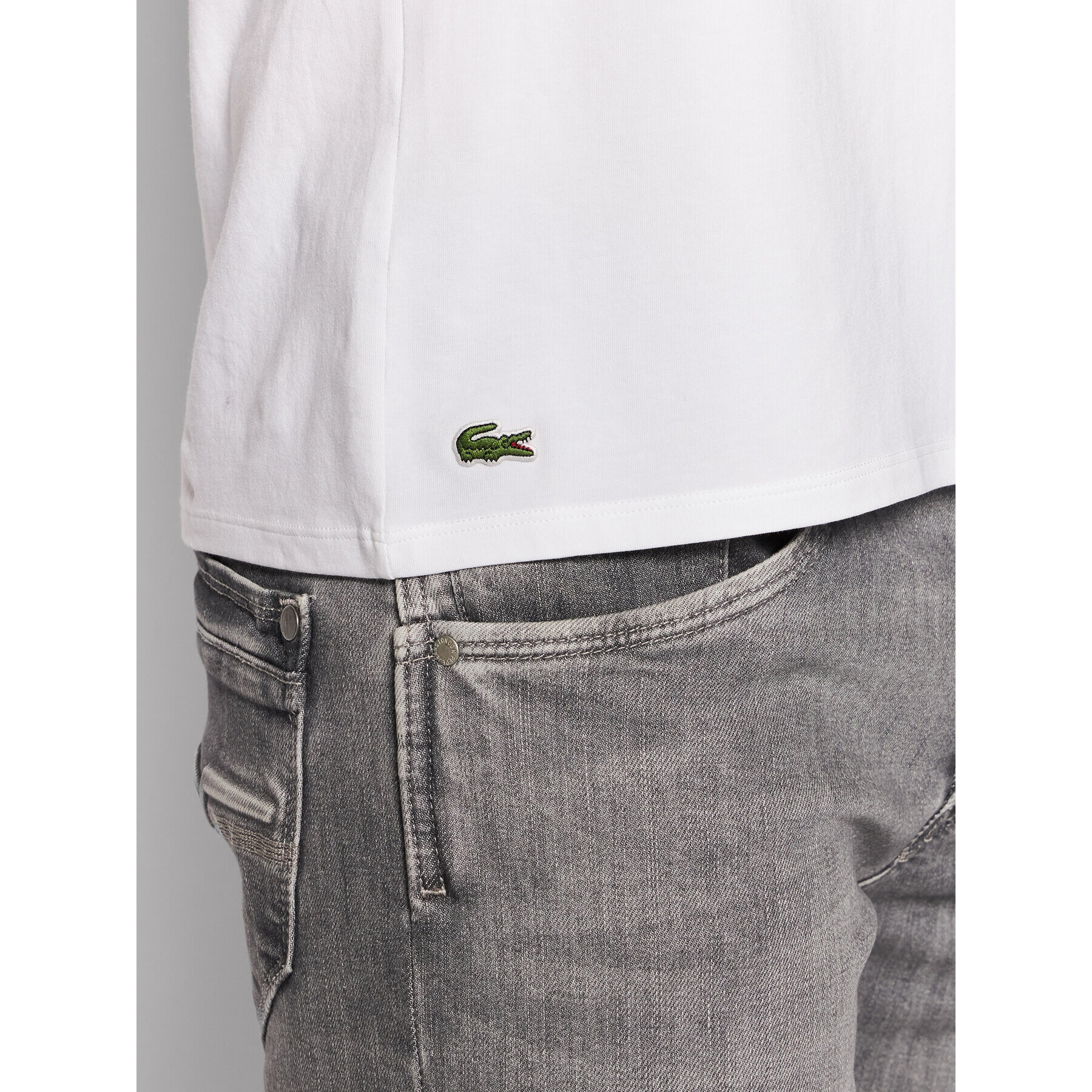 Lacoste Комплект 2 тишъртки TH3457 Бял Regular Fit - Pepit.bg