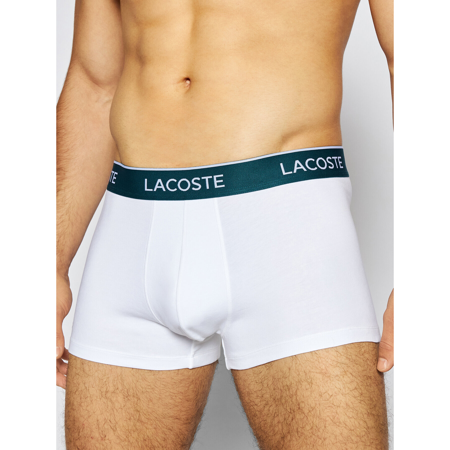 Lacoste Комплект 3 чифта боксерки 5H3389 Бял - Pepit.bg