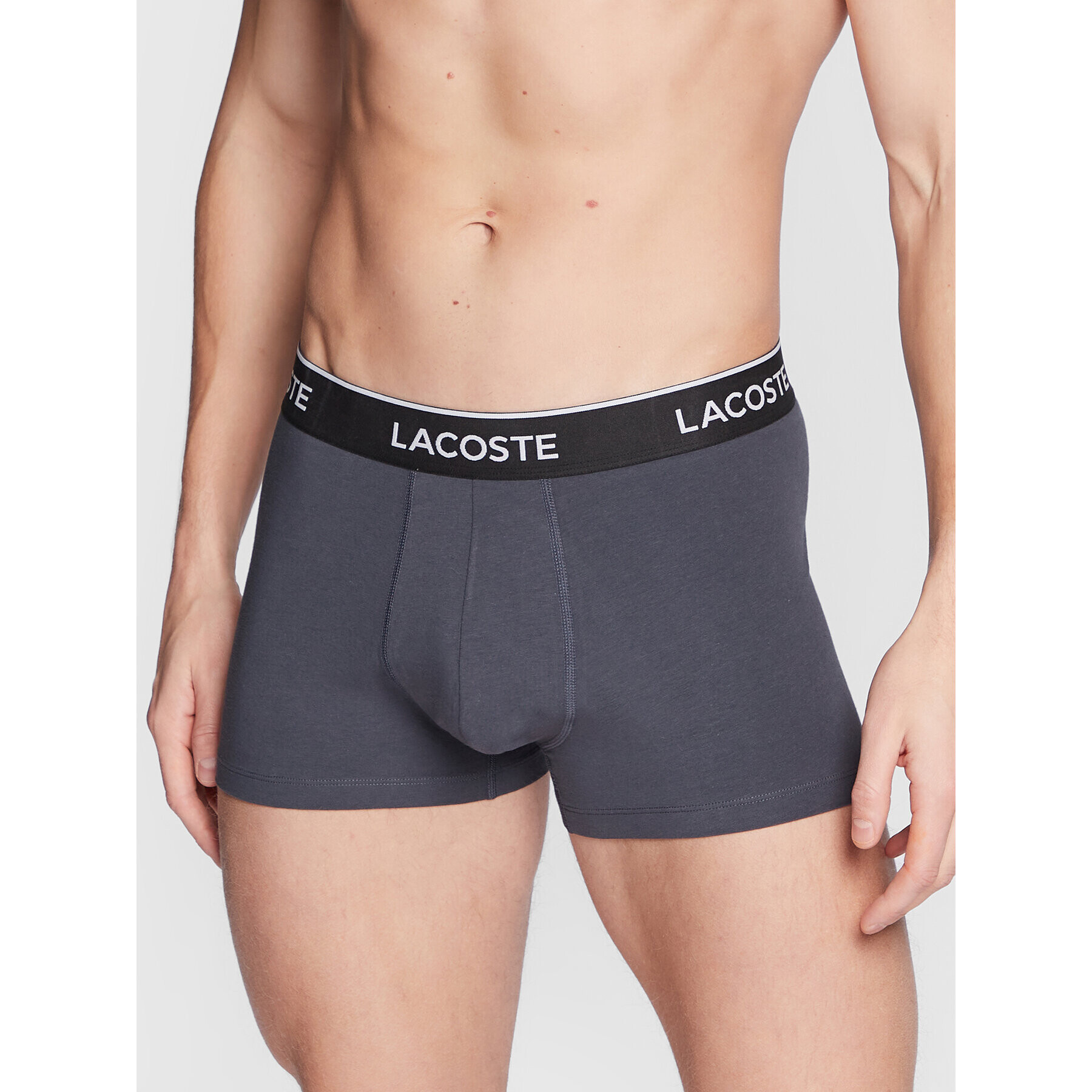 Lacoste Комплект 3 чифта боксерки 5H3401 Сив - Pepit.bg