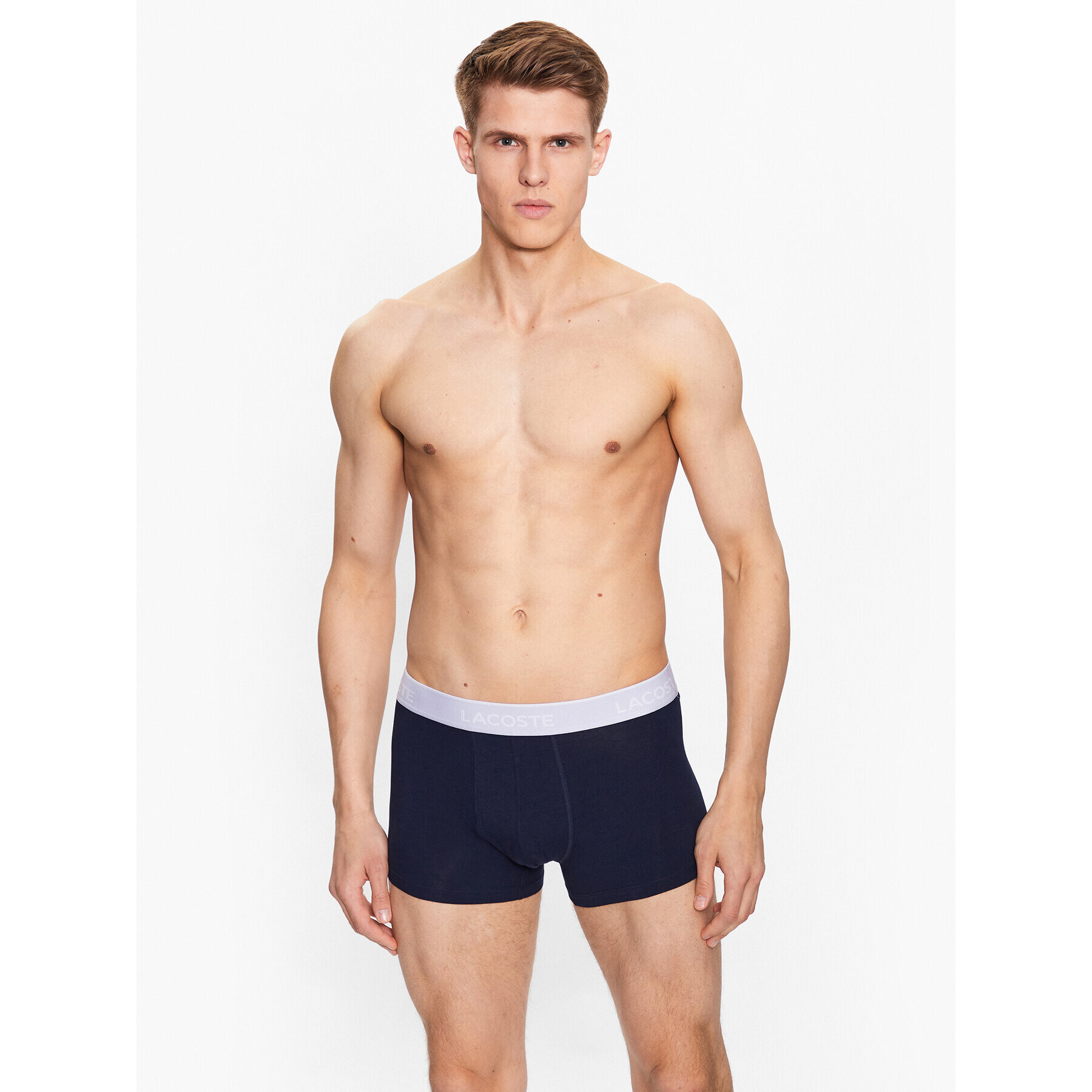 Lacoste Комплект 3 чифта боксерки 5H3401 Тъмносин - Pepit.bg