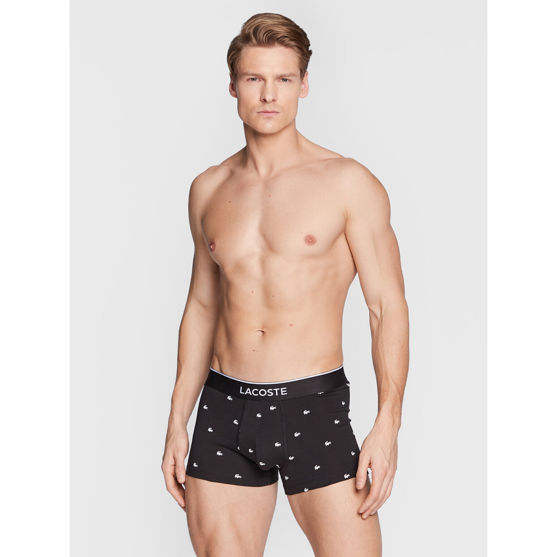 Lacoste Комплект 3 чифта боксерки 5H3411 Черен - Pepit.bg