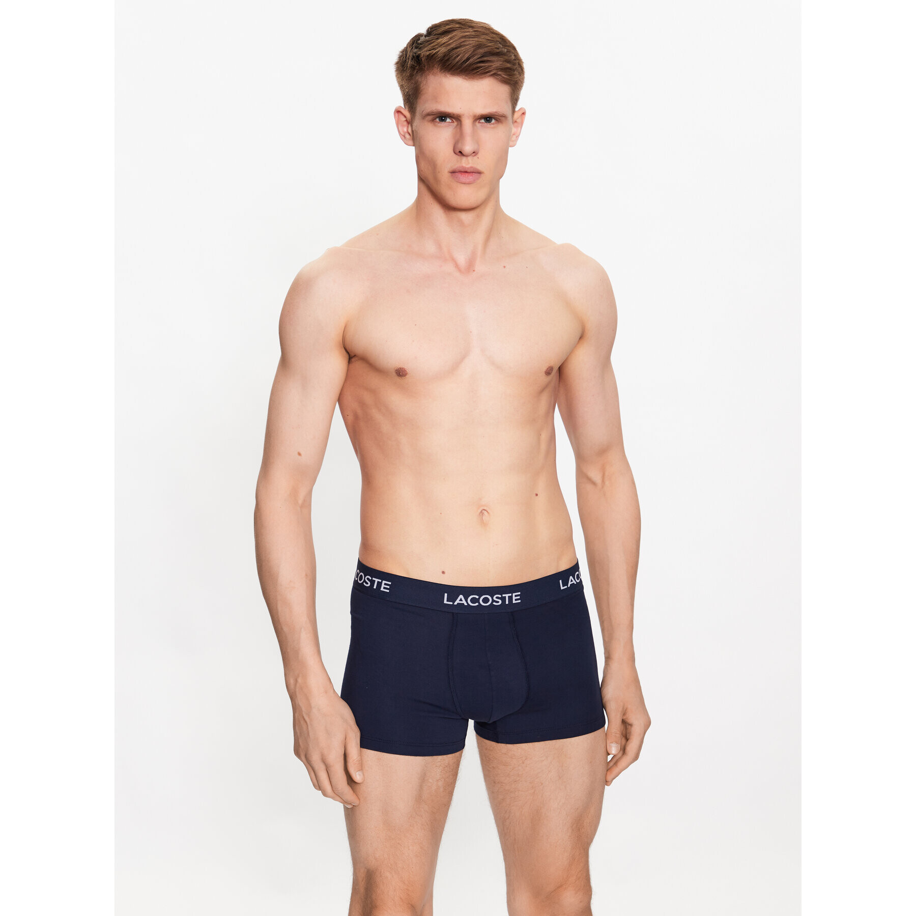 Lacoste Комплект 3 чифта боксерки 5H7686 Тъмносин - Pepit.bg