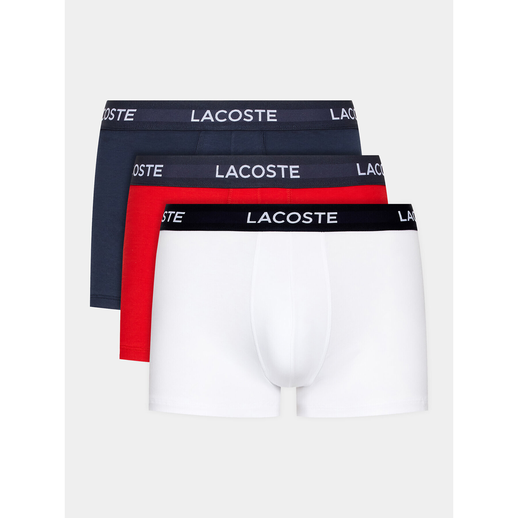 Lacoste Комплект 3 чифта боксерки 5H7686 Тъмносин - Pepit.bg