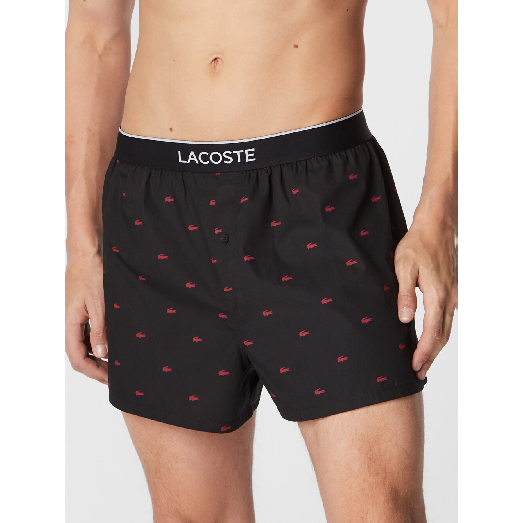 Lacoste Комплект 3 чифта боксерки 7H1761 Черен - Pepit.bg