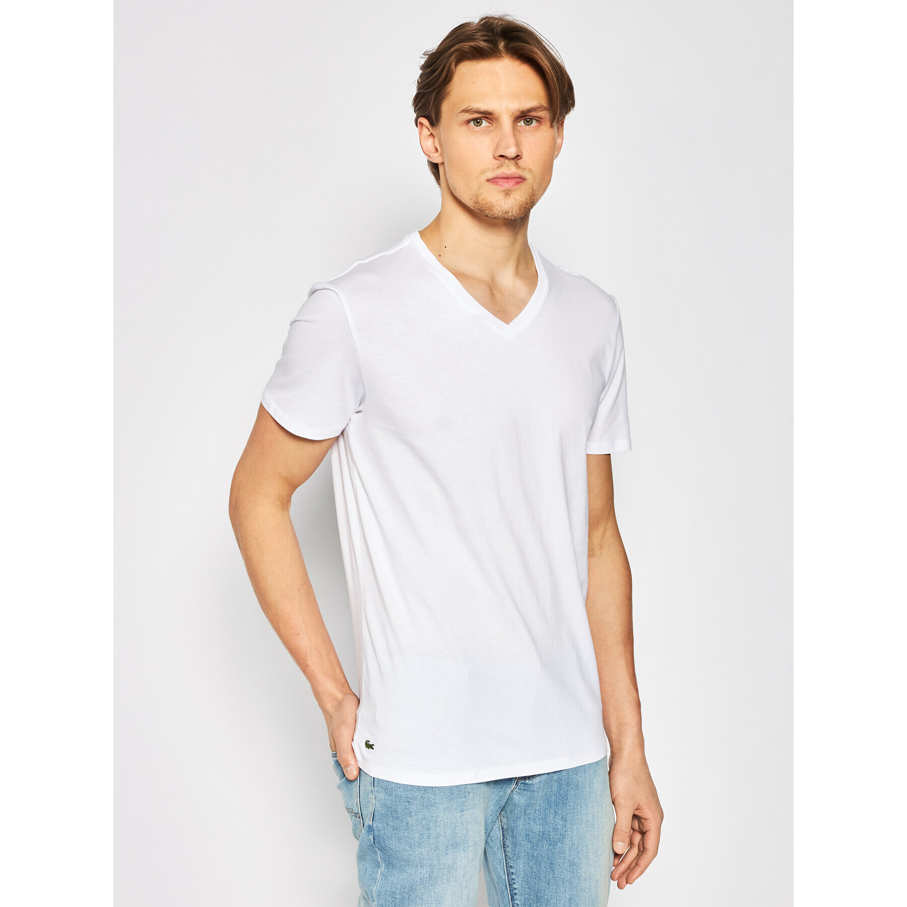 Lacoste Комплект 3 тишърти TH3444 Бял Regular Fit - Pepit.bg