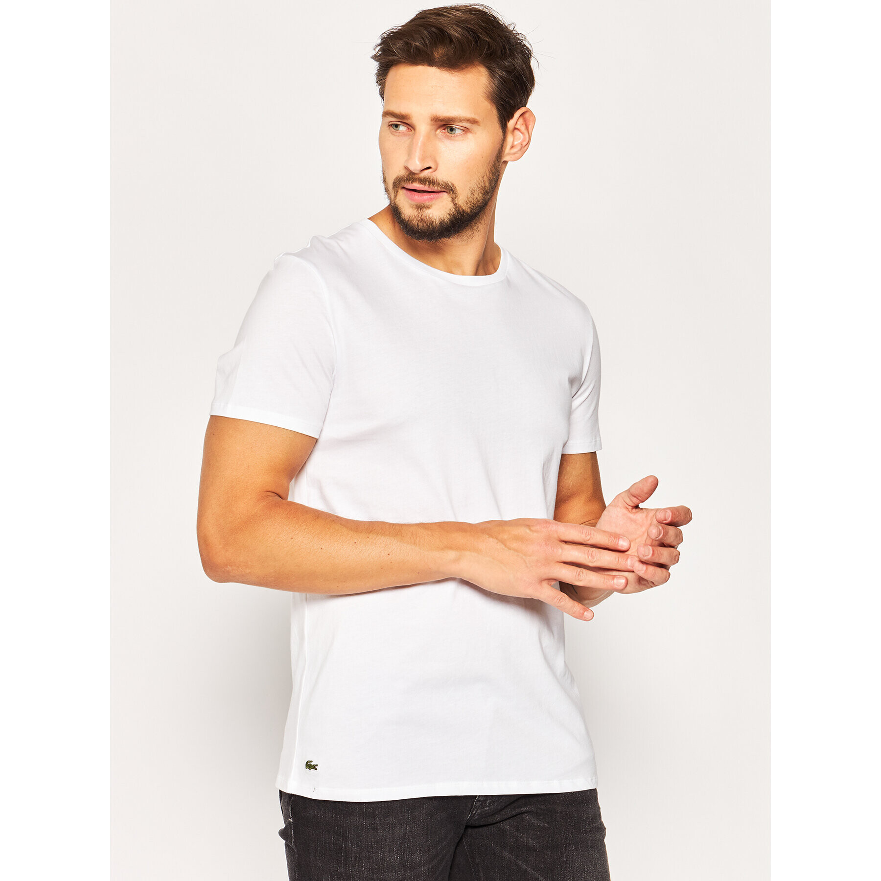 Lacoste Комплект 3 тишърти TH3451 Бял Regular Fit - Pepit.bg