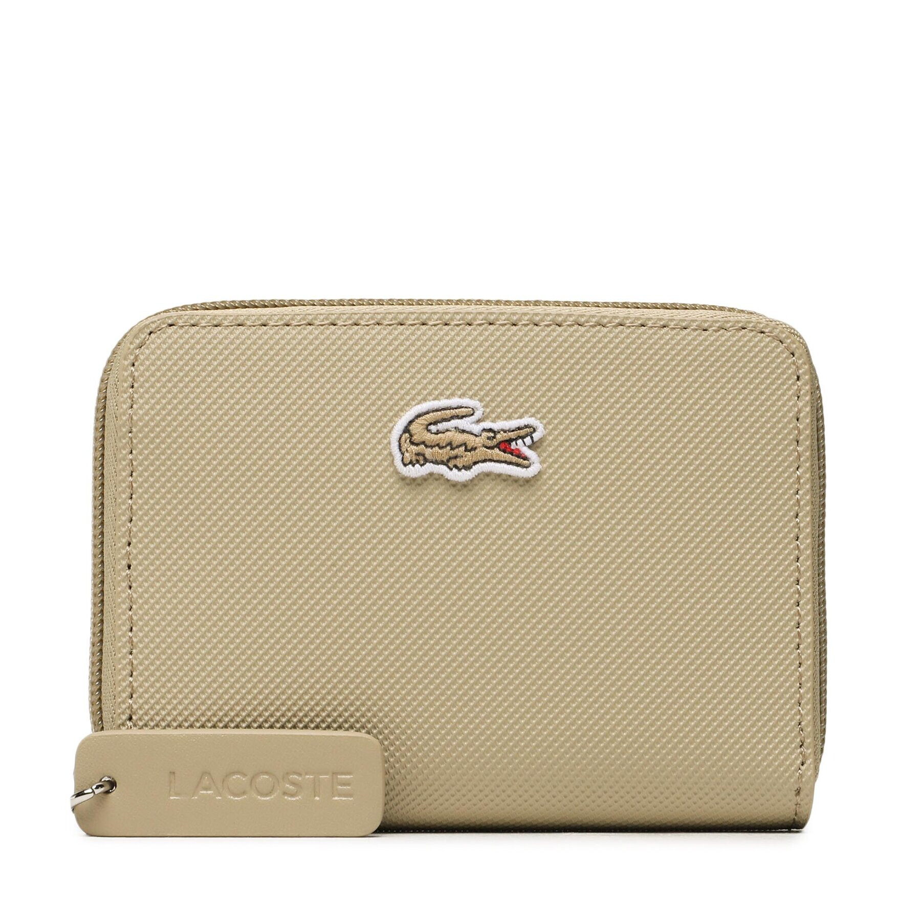 Lacoste Малък дамски портфейл Xs Zip Coin Wallet NF4193PO Бежов - Pepit.bg