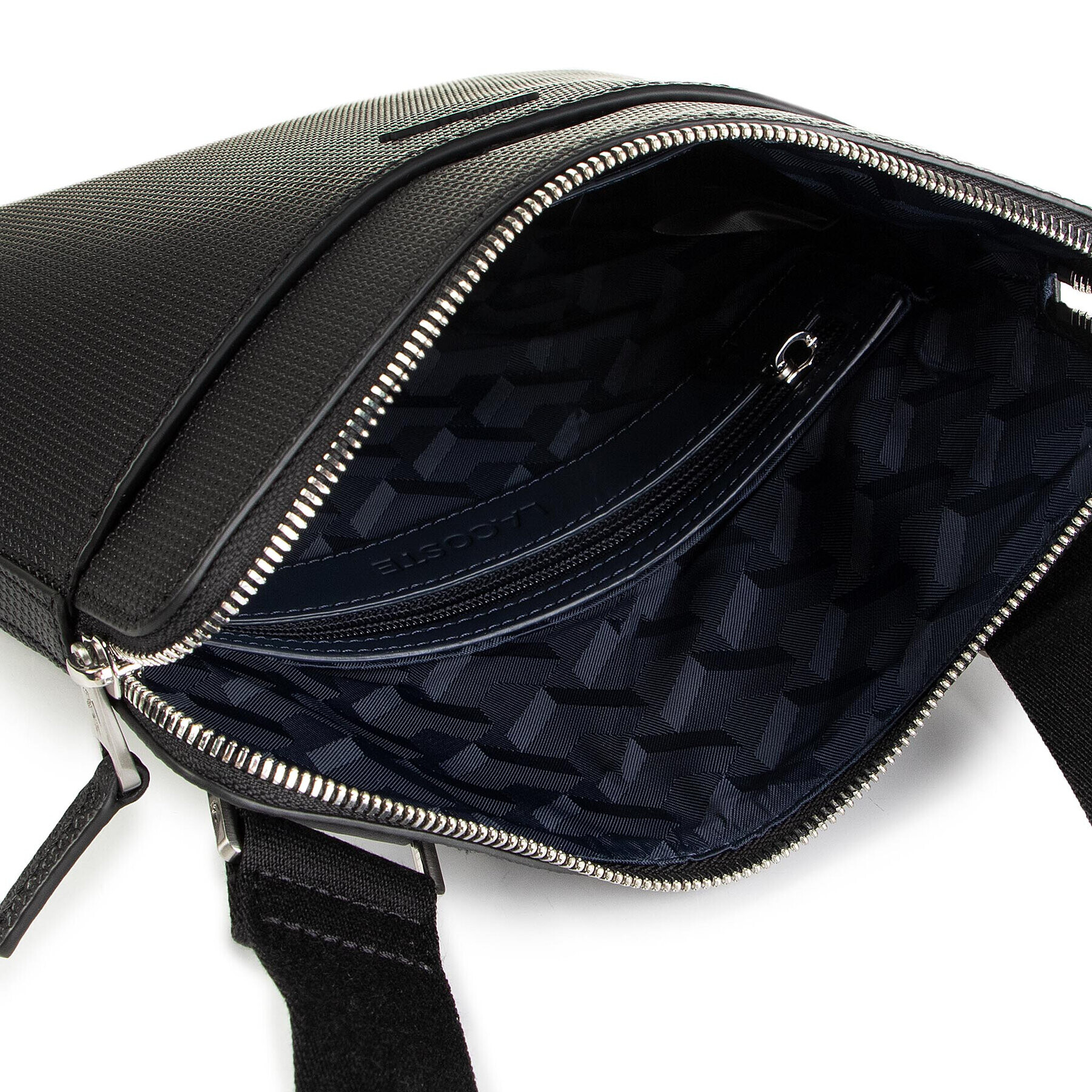 Lacoste Мъжка чантичка Flat Crossover Bag NH2815CE Черен - Pepit.bg