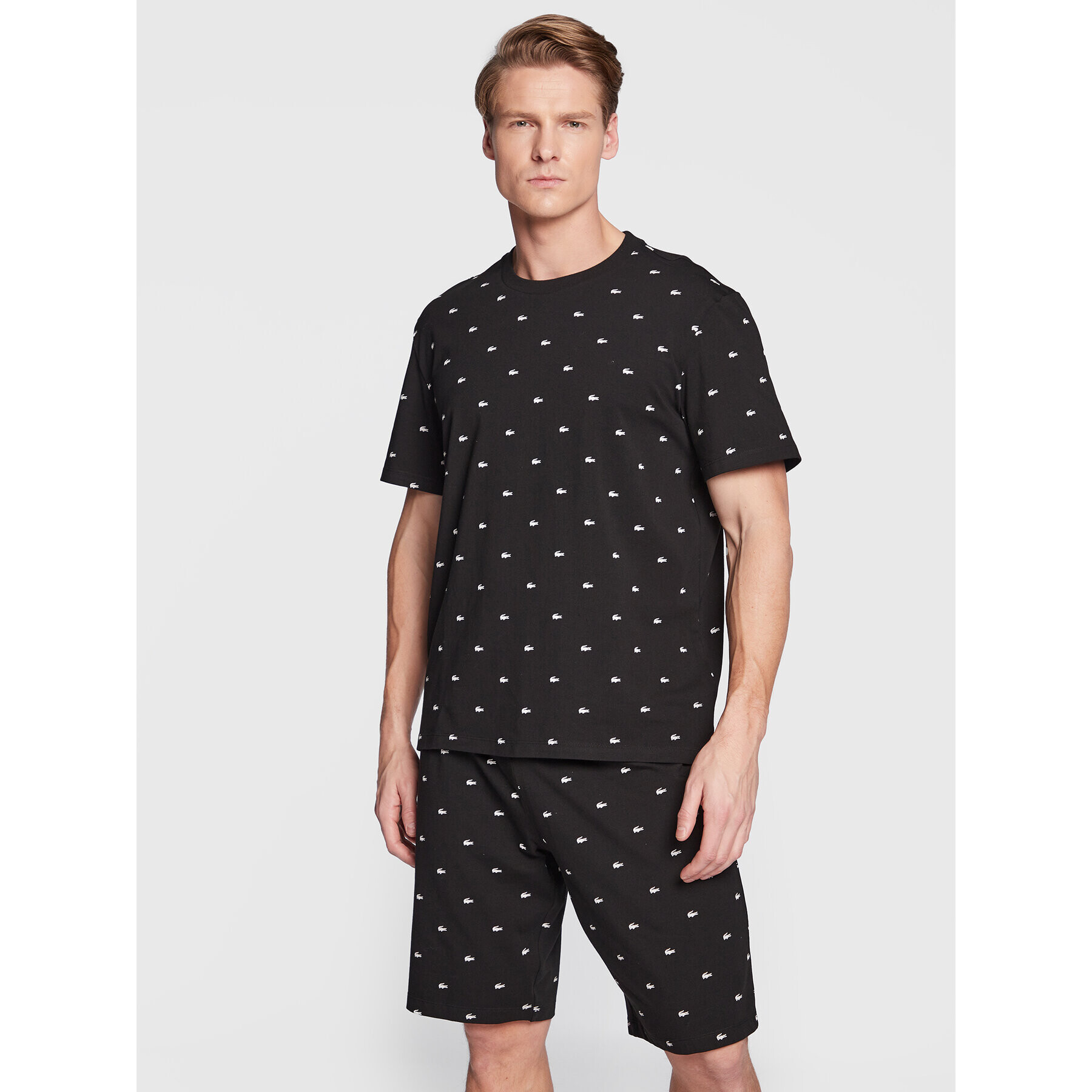 Lacoste Пижама 4H3304 Черен Regular Fit - Pepit.bg