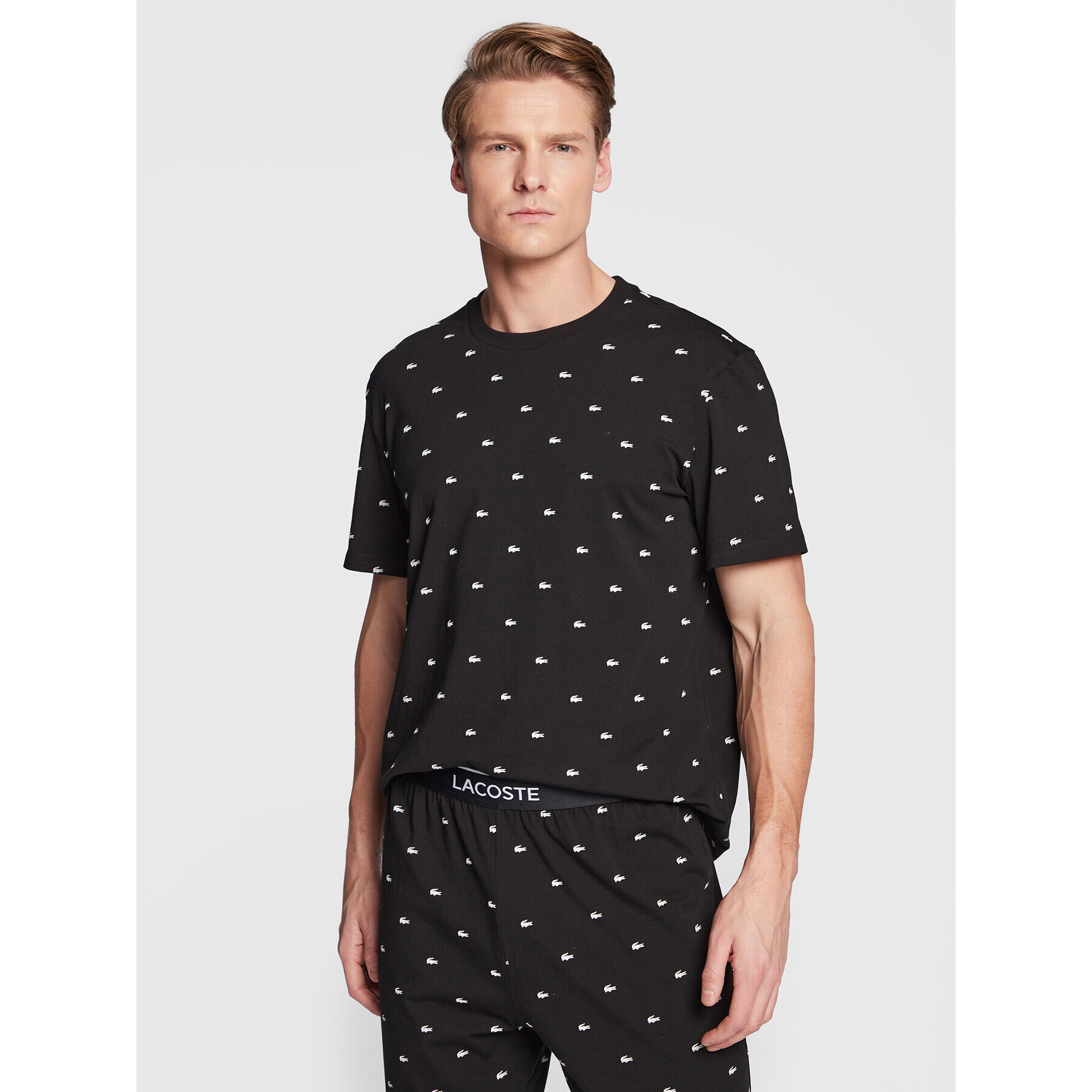 Lacoste Пижама 4H3304 Черен Regular Fit - Pepit.bg