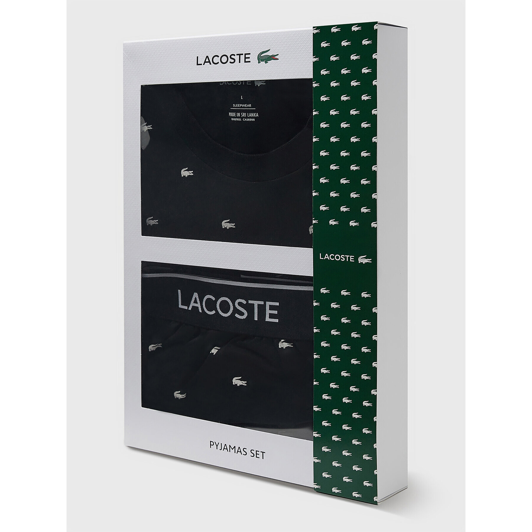 Lacoste Пижама 4H3304 Черен Regular Fit - Pepit.bg