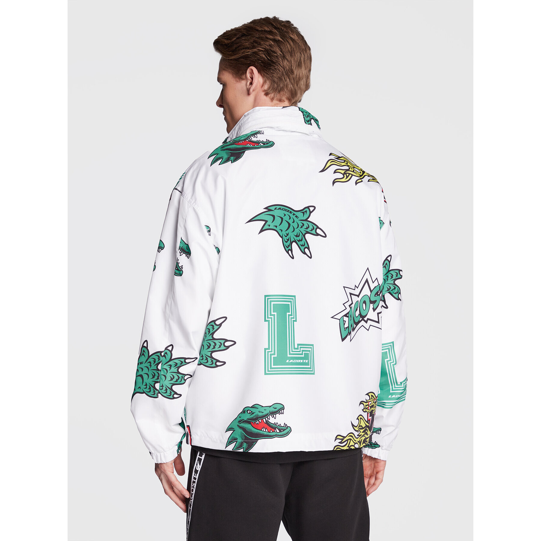 Lacoste Преходно яке BH1481 Бял Oversize - Pepit.bg