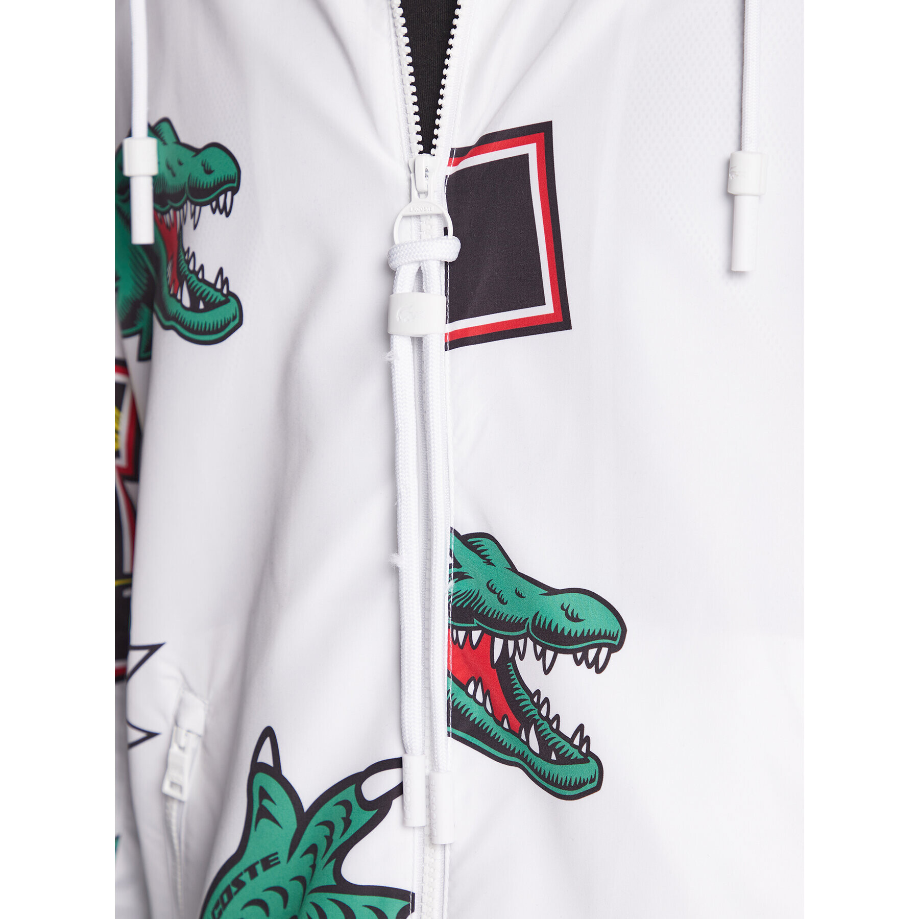 Lacoste Преходно яке BH1481 Бял Oversize - Pepit.bg