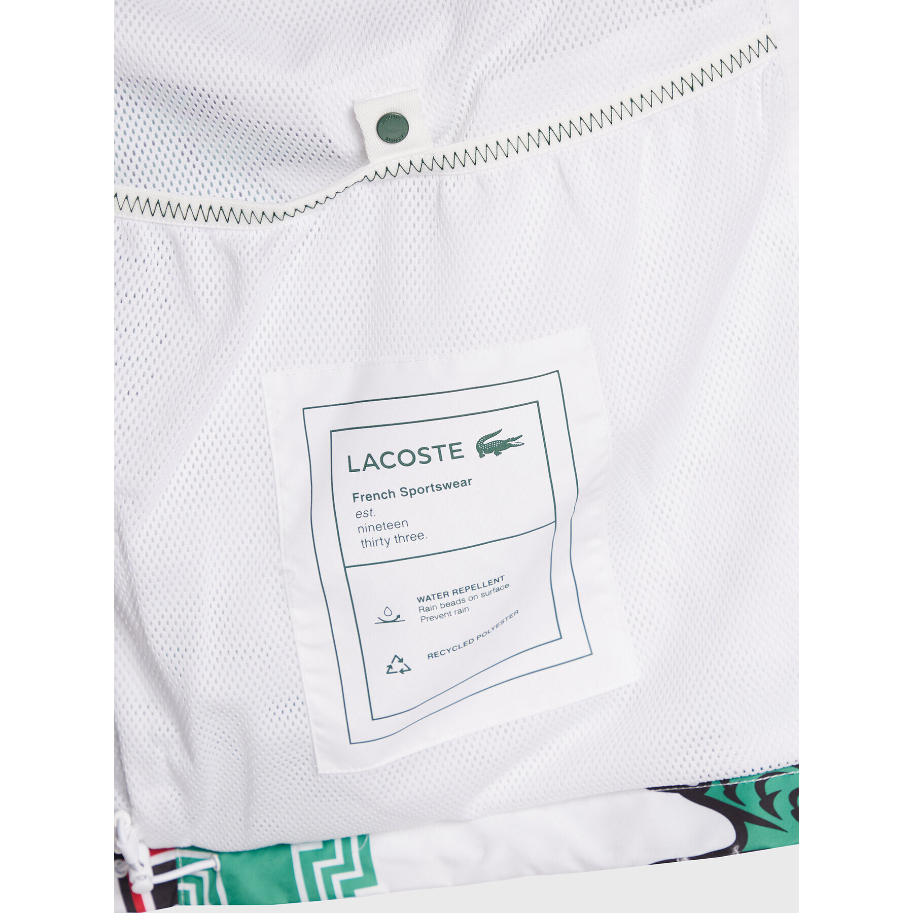 Lacoste Преходно яке BH1481 Бял Oversize - Pepit.bg