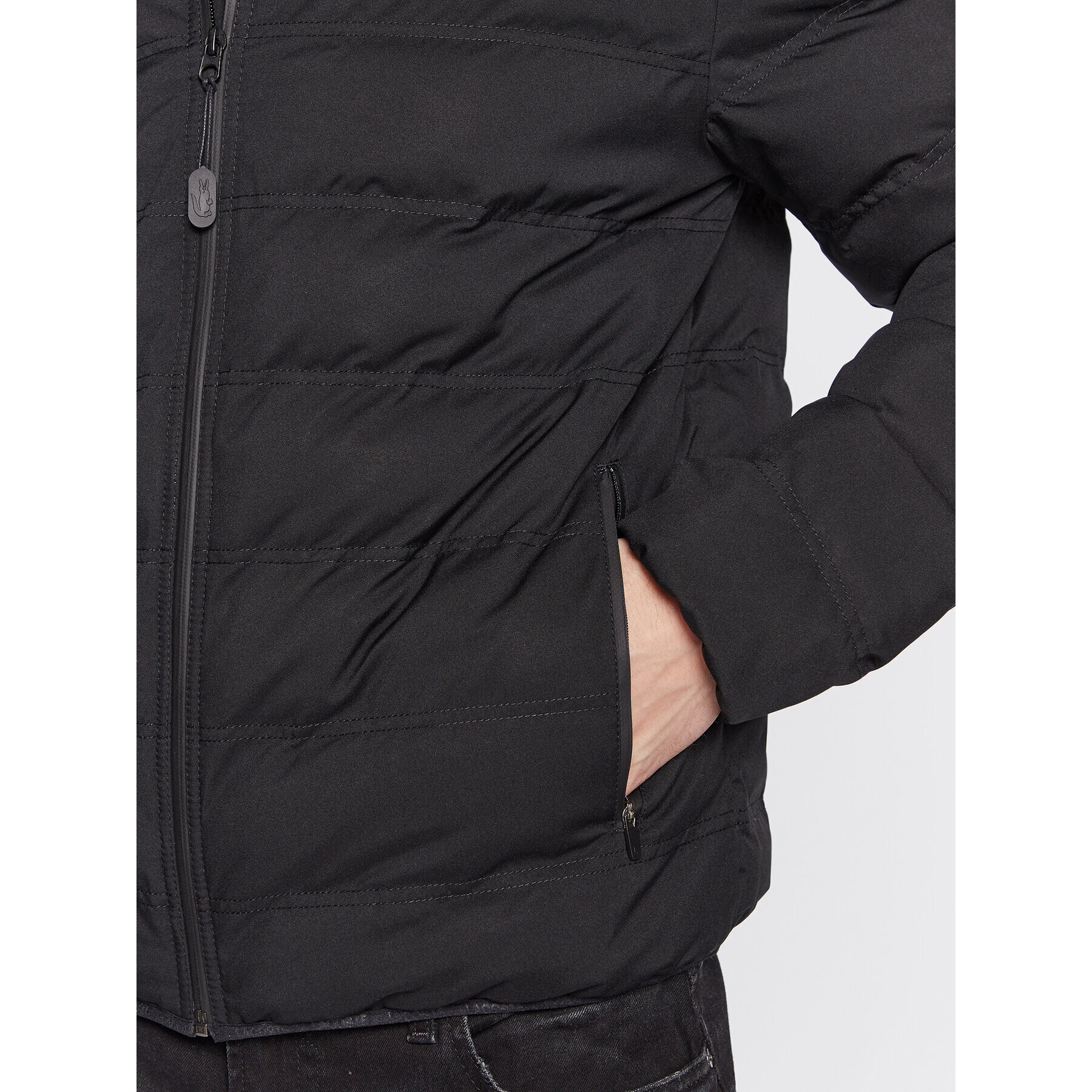 Lacoste Пухено яке BH2277 Черен Regular Fit - Pepit.bg
