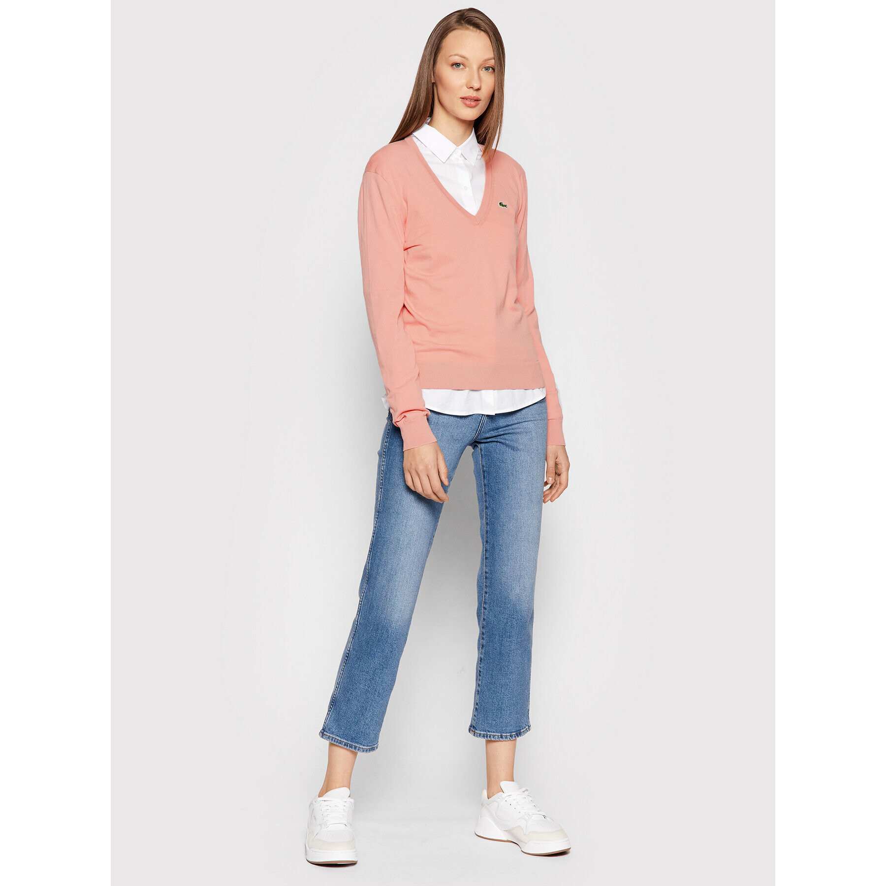 Lacoste Пуловер AF7013 Розов Regular Fit - Pepit.bg