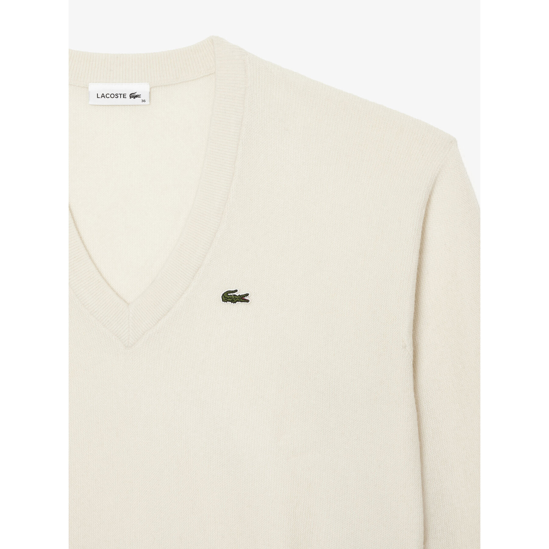 Lacoste Пуловер AF9554 Екрю Regular Fit - Pepit.bg