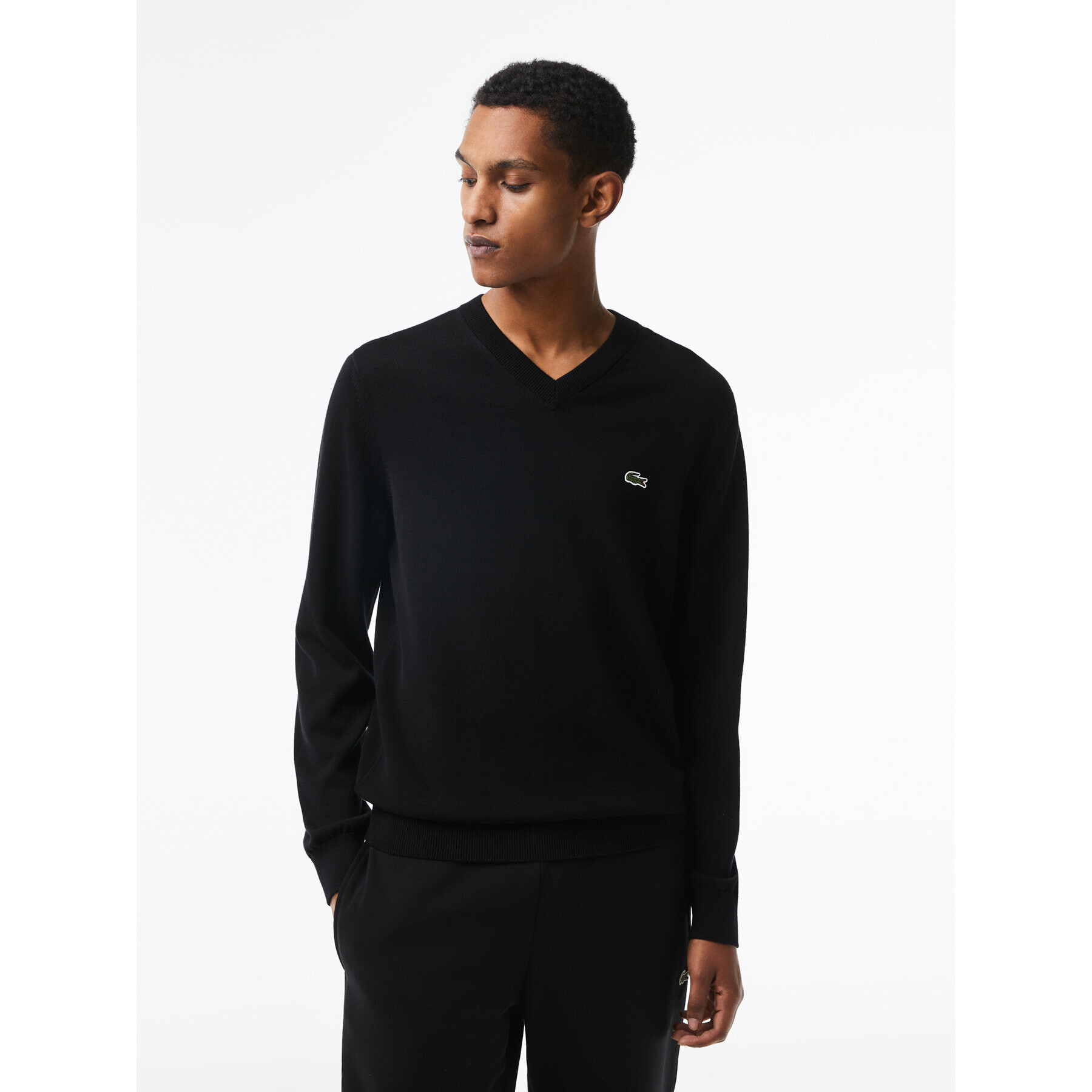 Lacoste Пуловер AH1951 Черен Regular Fit - Pepit.bg