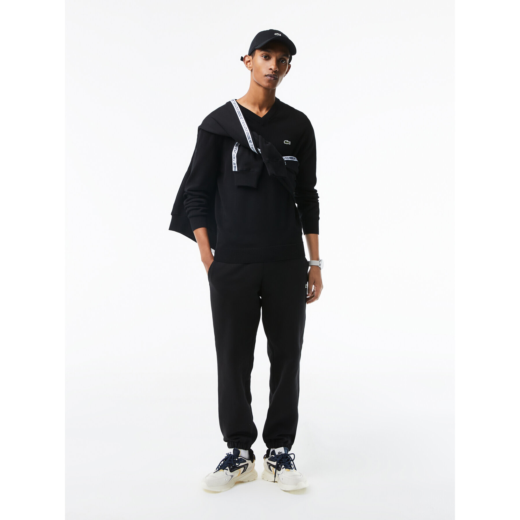 Lacoste Пуловер AH1951 Черен Regular Fit - Pepit.bg