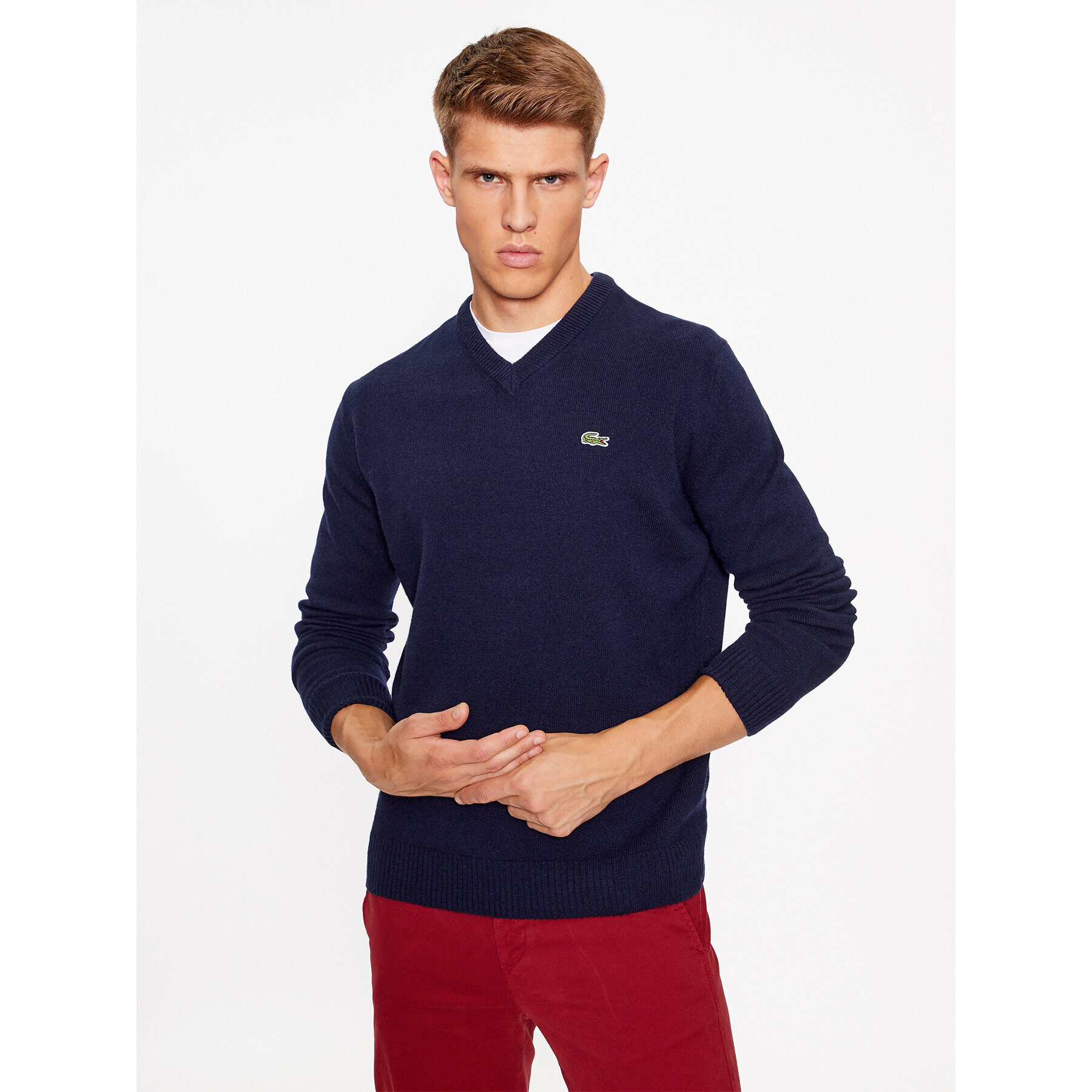 Lacoste Пуловер AH1952 Тъмносин Regular Fit - Pepit.bg