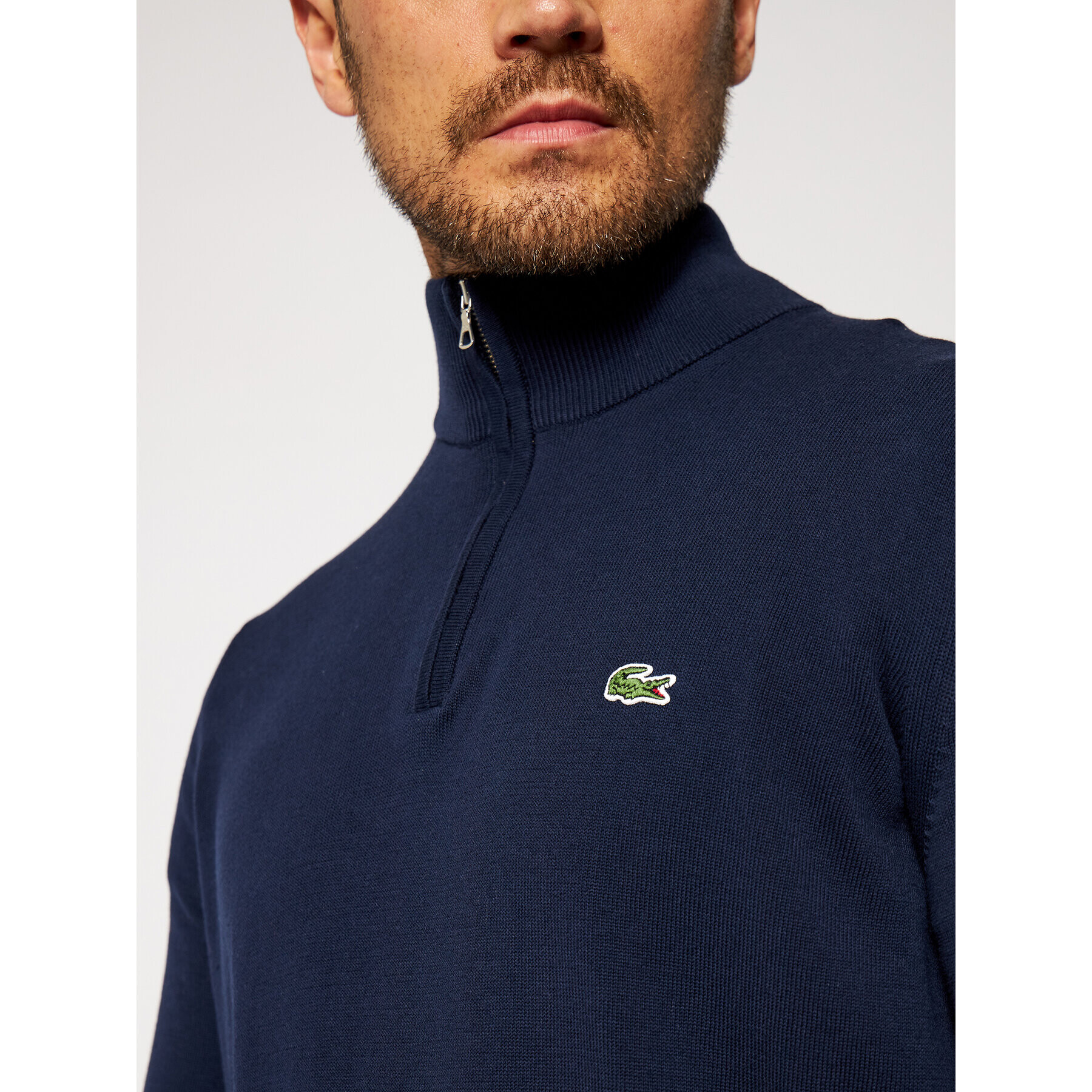 Lacoste Пуловер AH1980 Тъмносин Classic Fit - Pepit.bg
