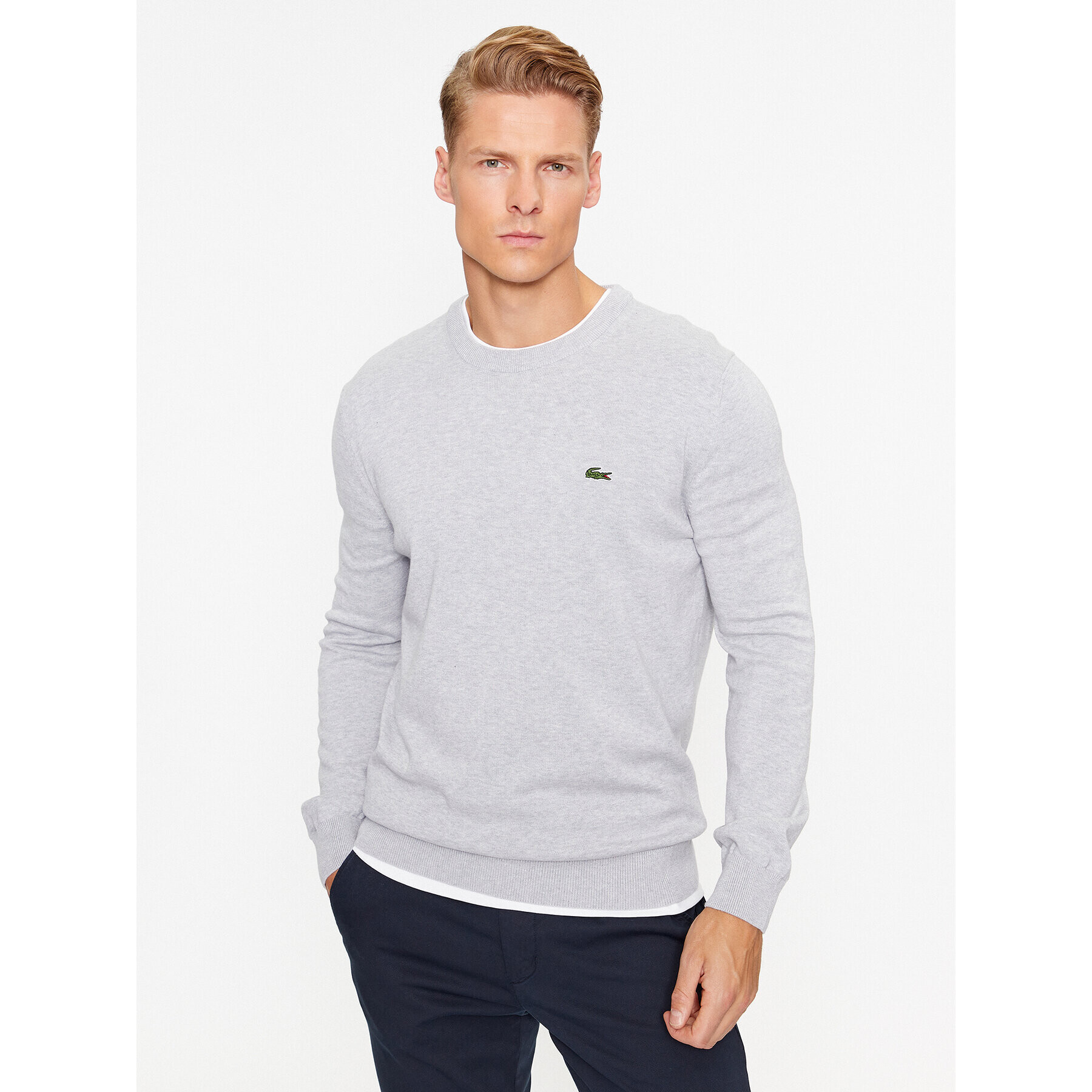Lacoste Пуловер AH1985 Сив Regular Fit - Pepit.bg