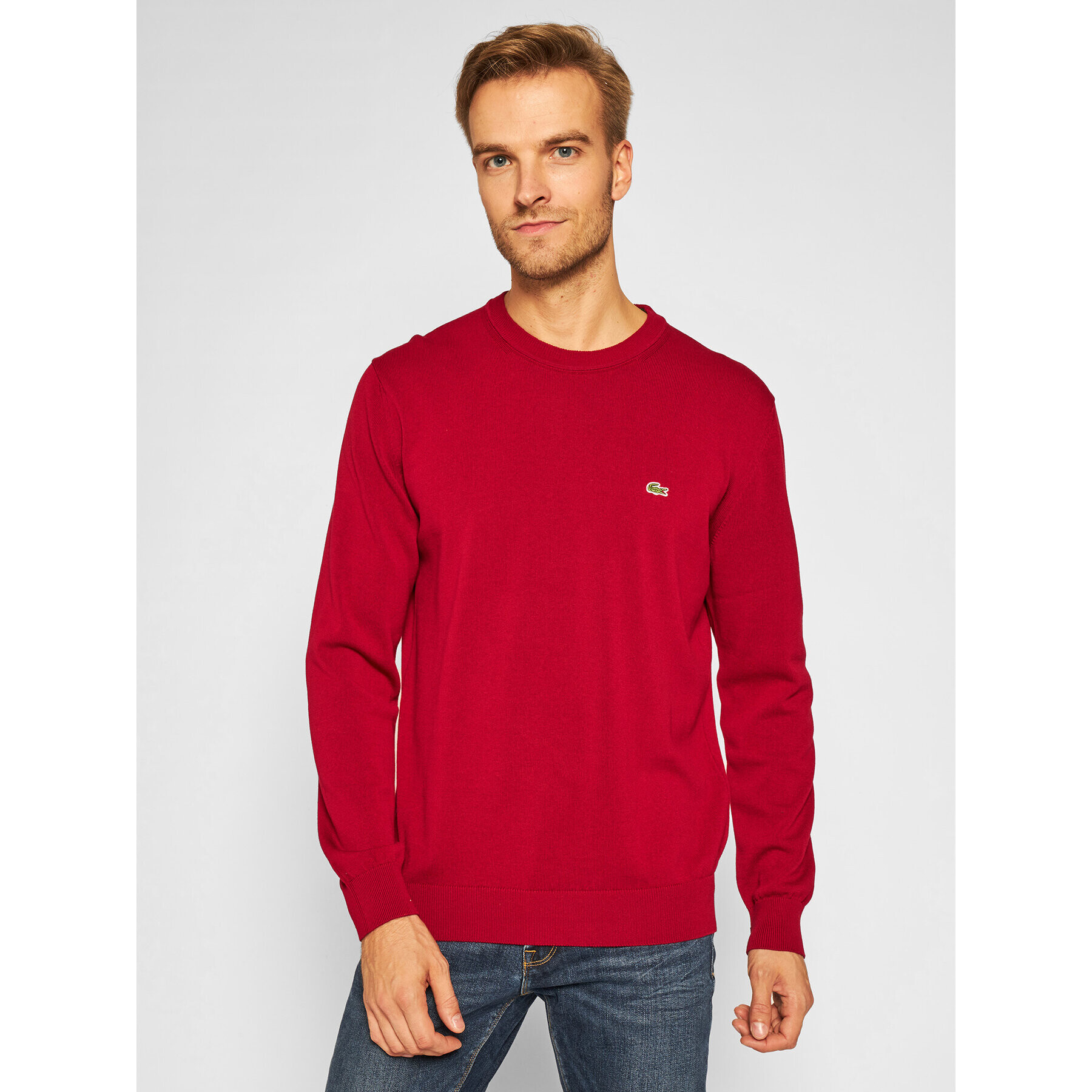 Lacoste Пуловер AH2193 Червен Classic Fit - Pepit.bg