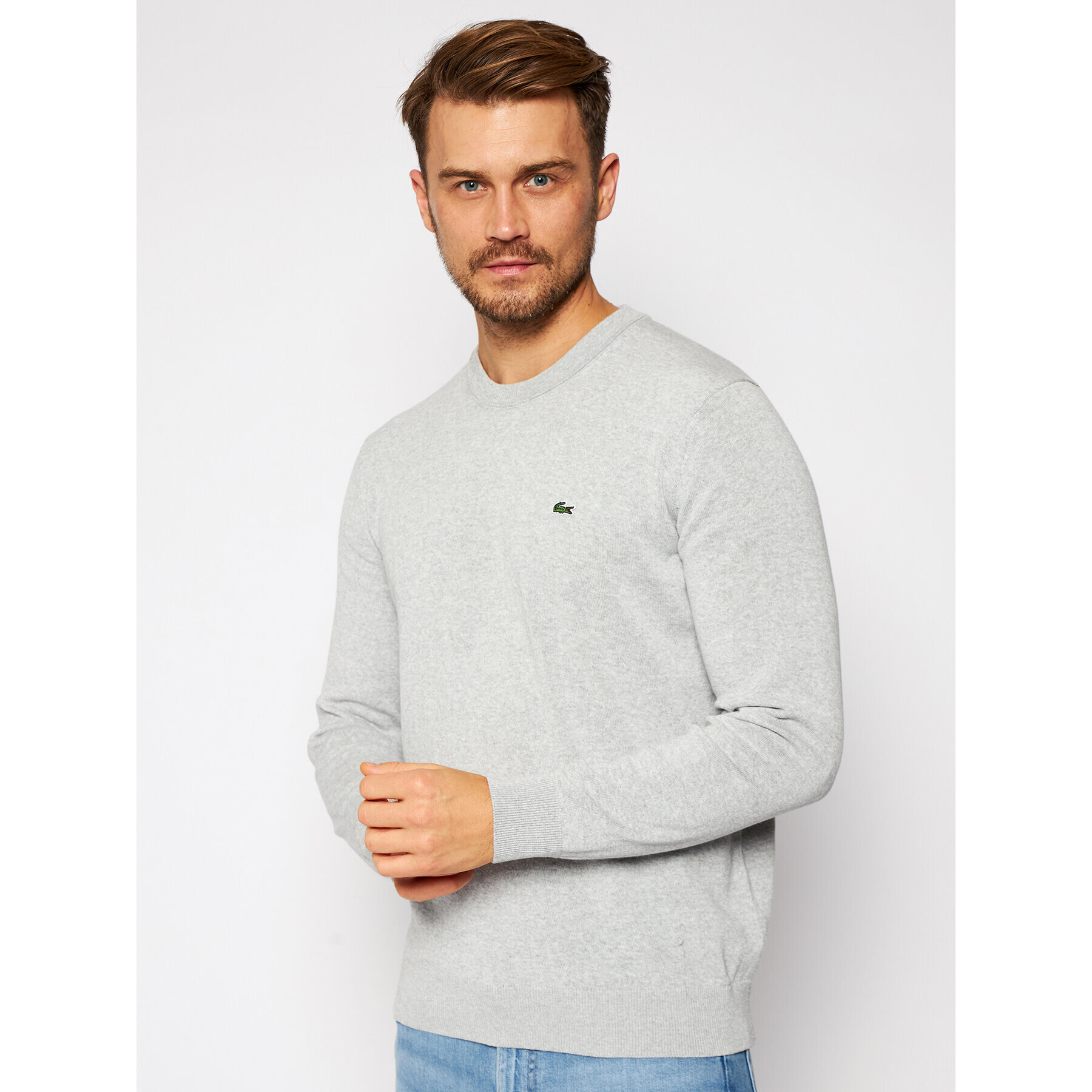 Lacoste Пуловер AH2193 Сив Classic Fit - Pepit.bg