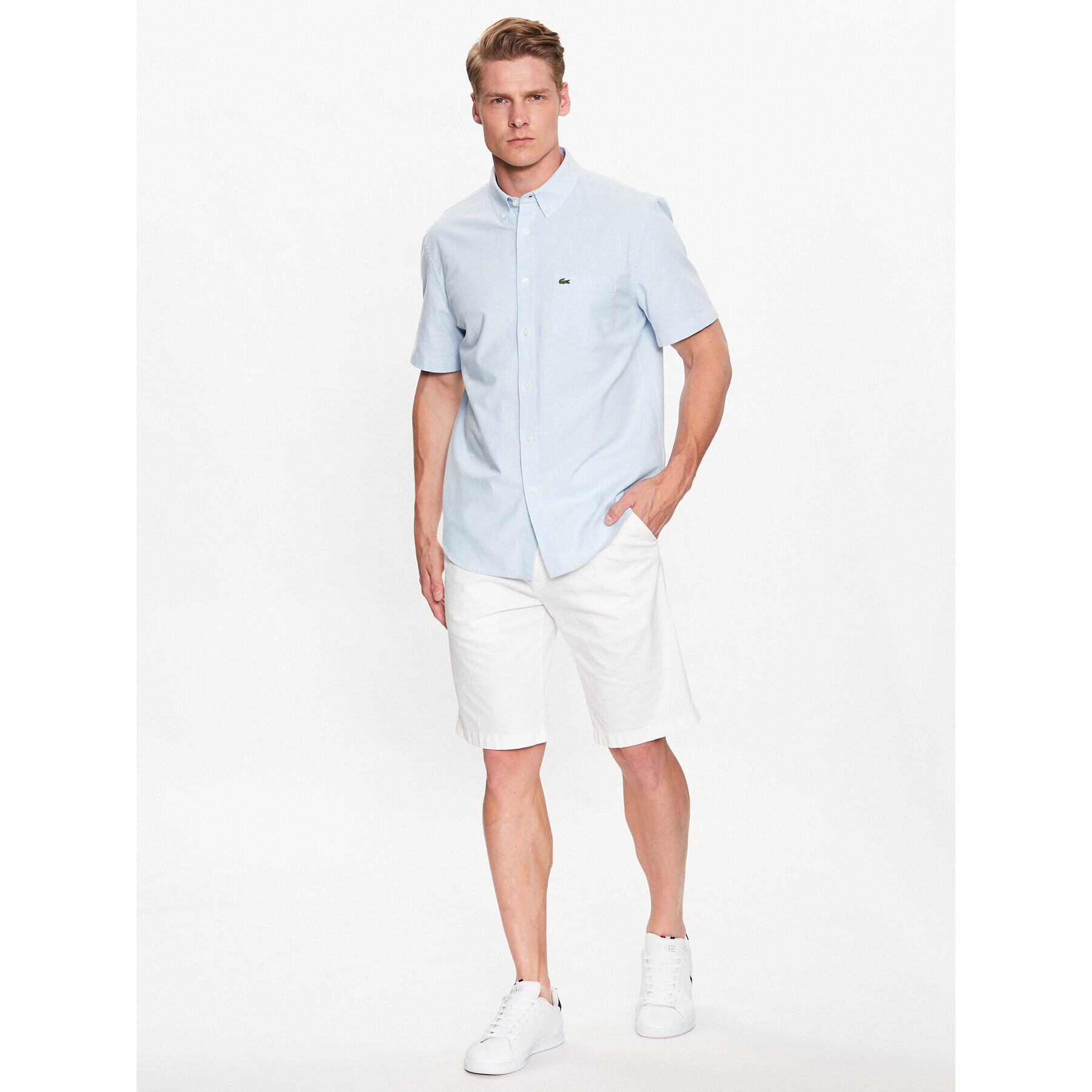 Lacoste Риза CH0219 Син Regular Fit - Pepit.bg