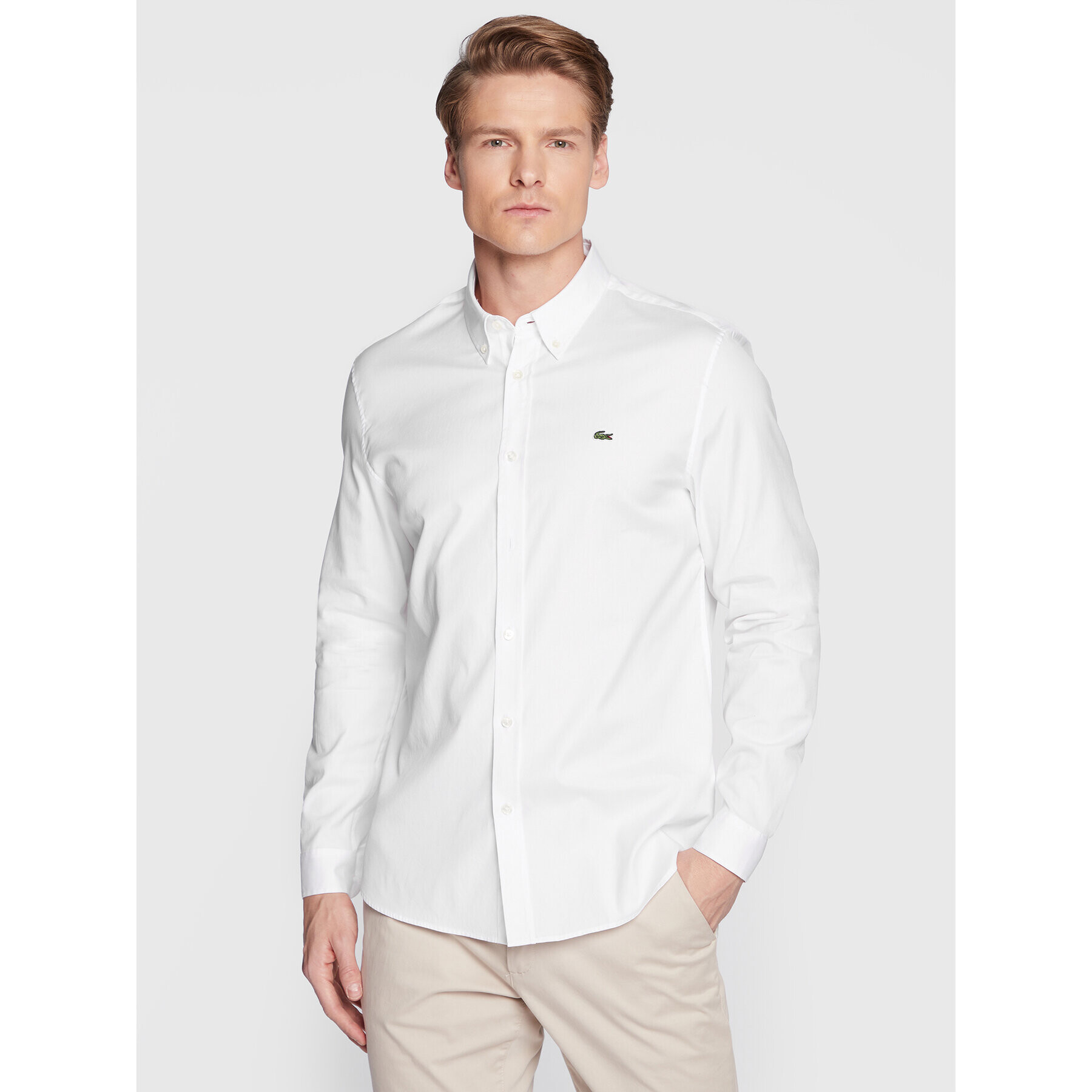 Lacoste Риза CH1843 Бял Slim Fit - Pepit.bg