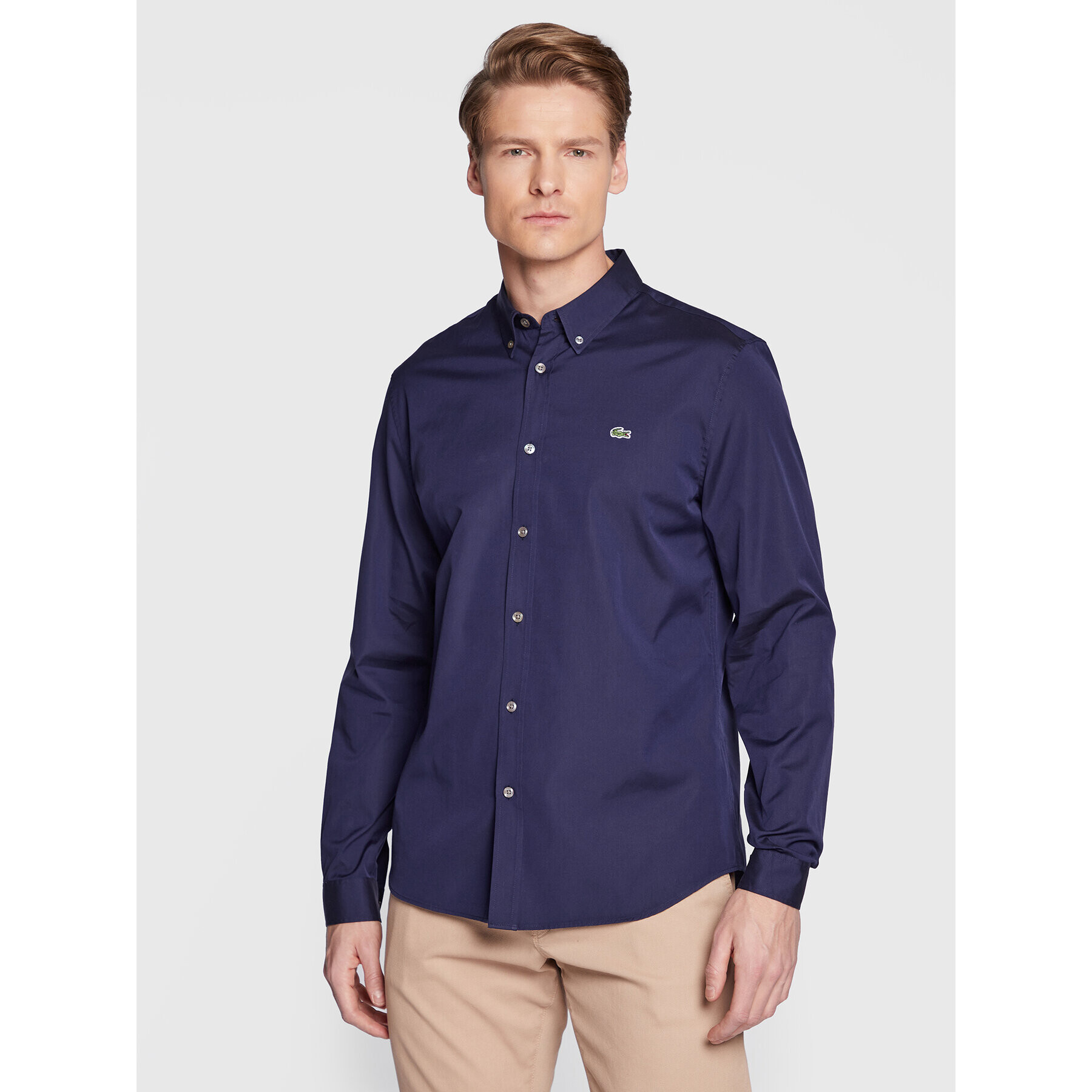 Lacoste Риза CH1843 Тъмносин Slim Fit - Pepit.bg