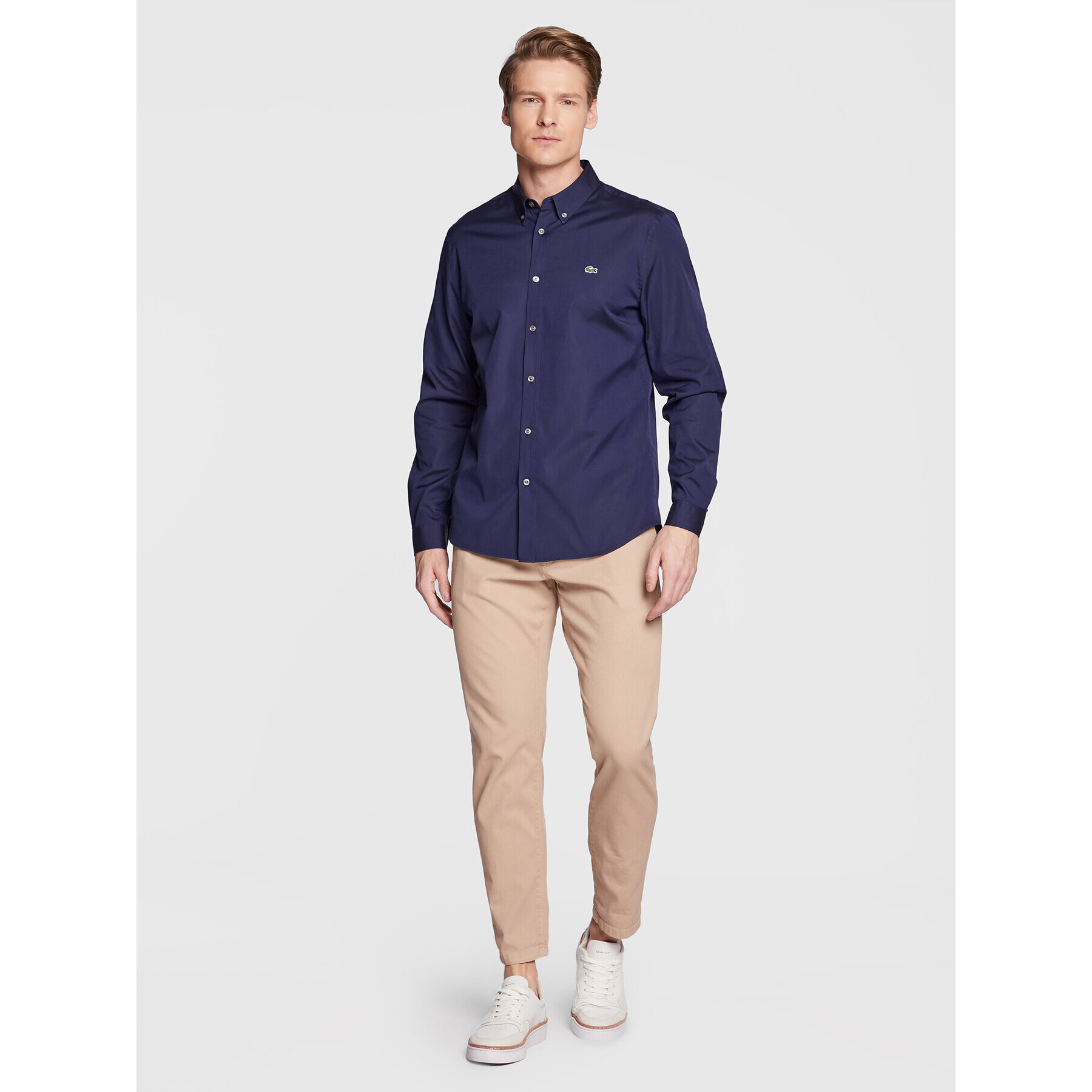 Lacoste Риза CH1843 Тъмносин Slim Fit - Pepit.bg