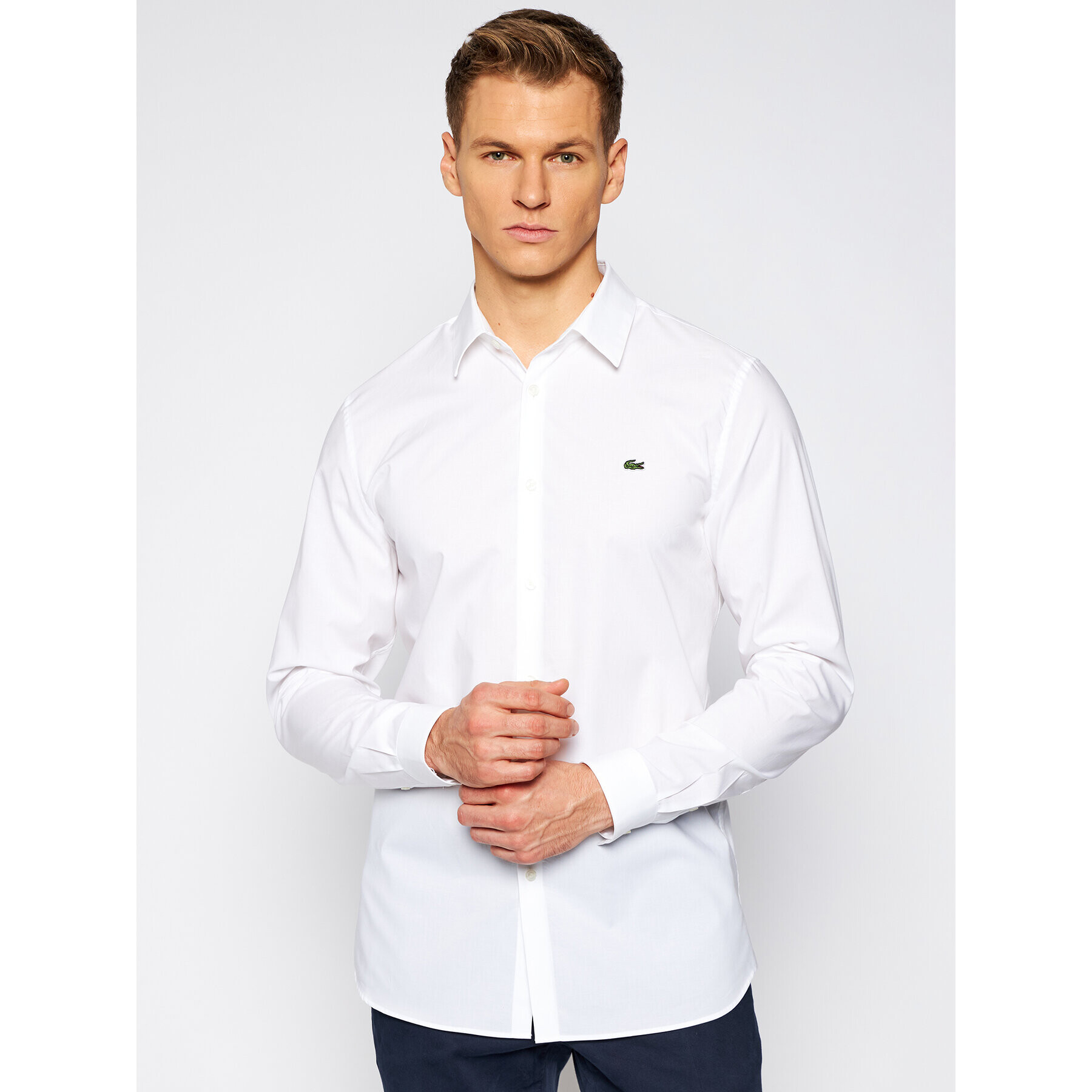 Lacoste Риза CH2668 Бял Slim Fit - Pepit.bg