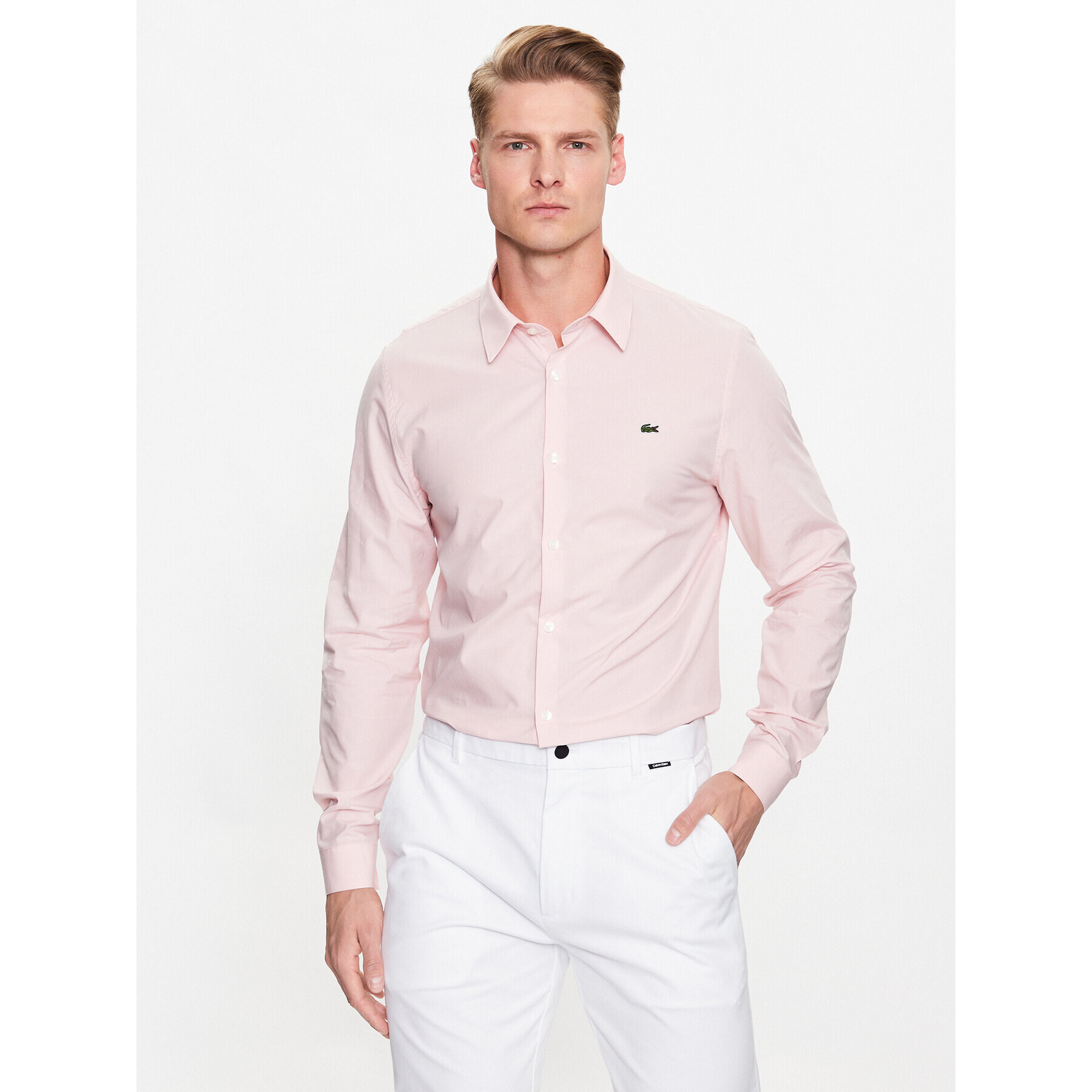 Lacoste Риза CH2668 Розов Slim Fit - Pepit.bg