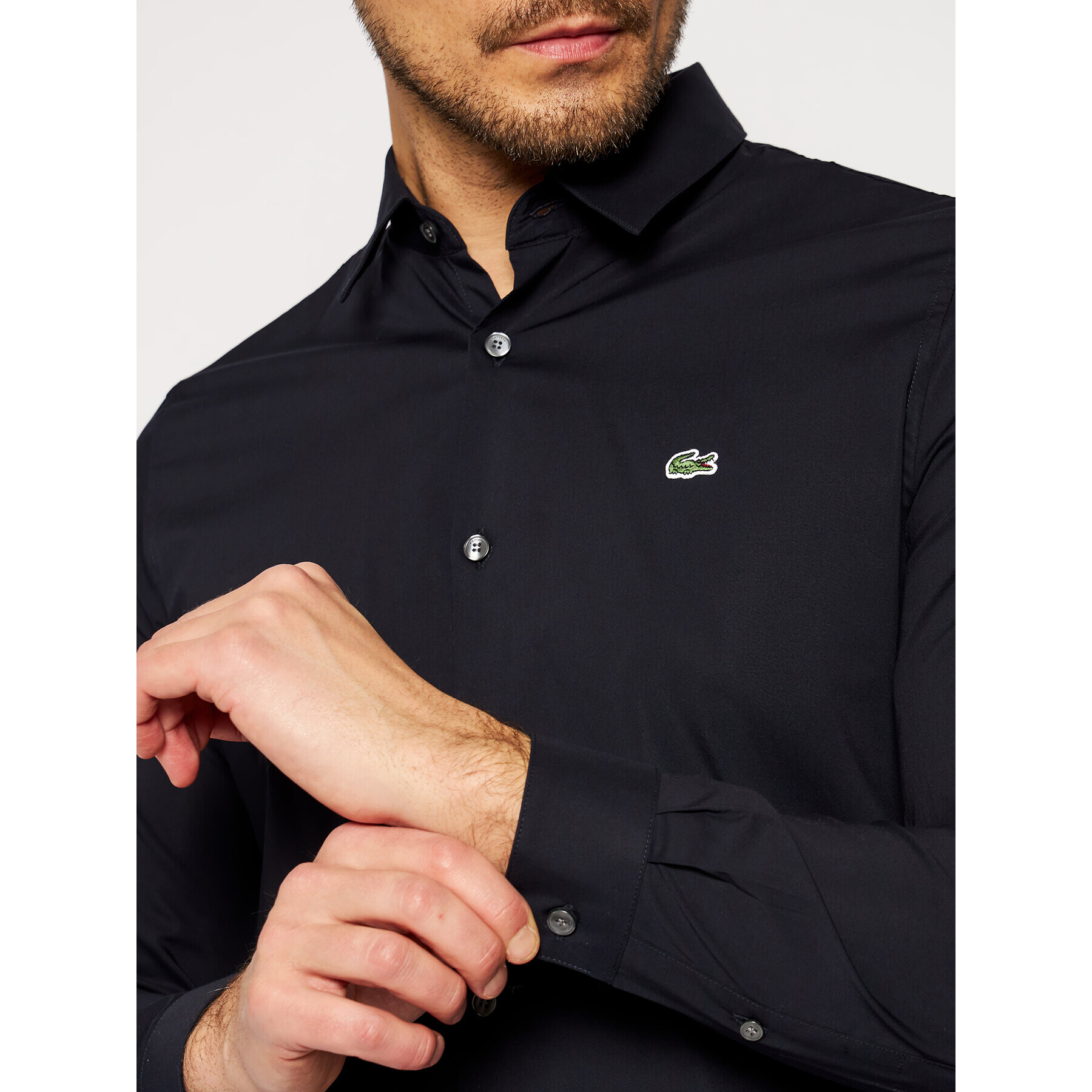 Lacoste Риза CH2668 Тъмносин Slim Fit - Pepit.bg