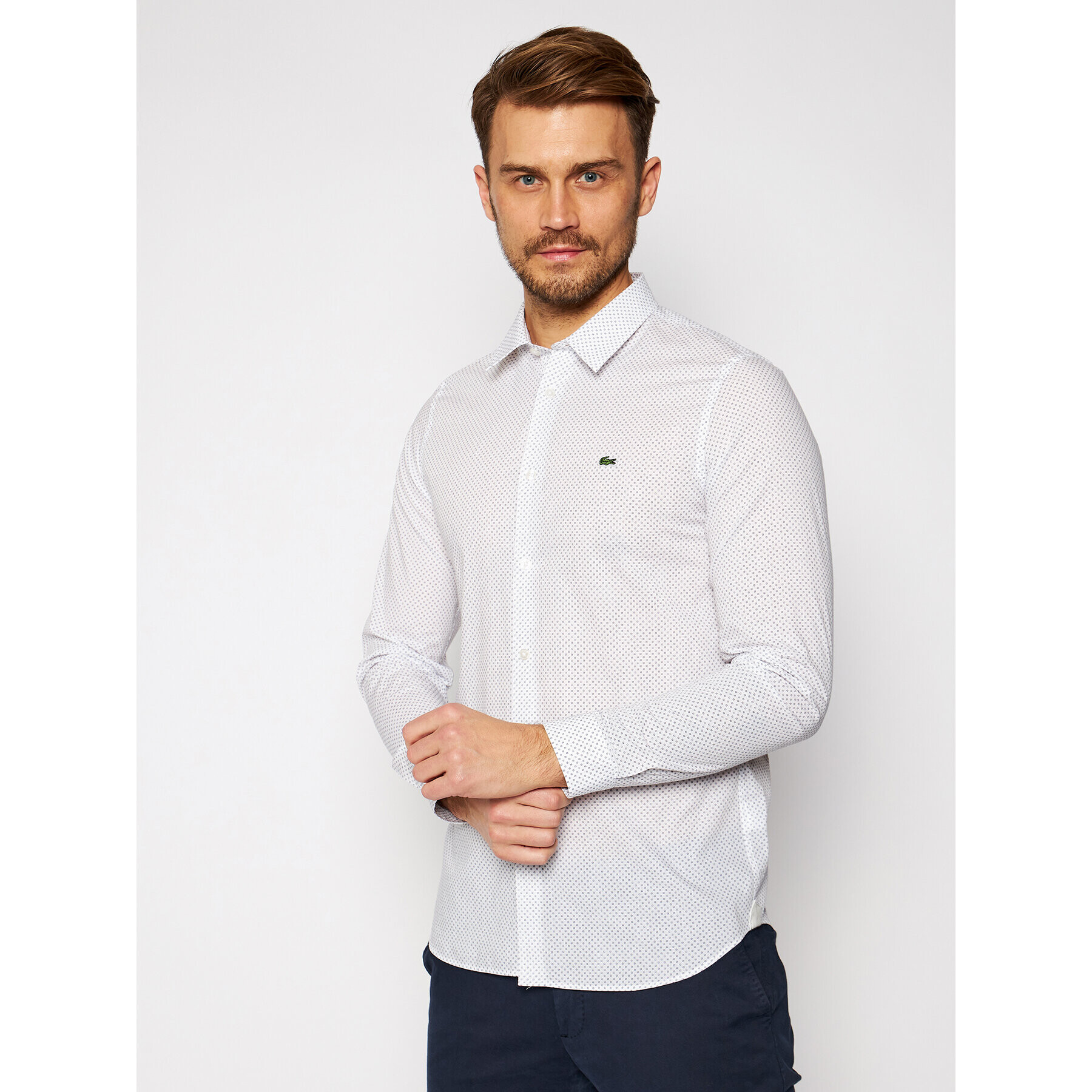 Lacoste Риза CH6681 Бял Slim Fit - Pepit.bg