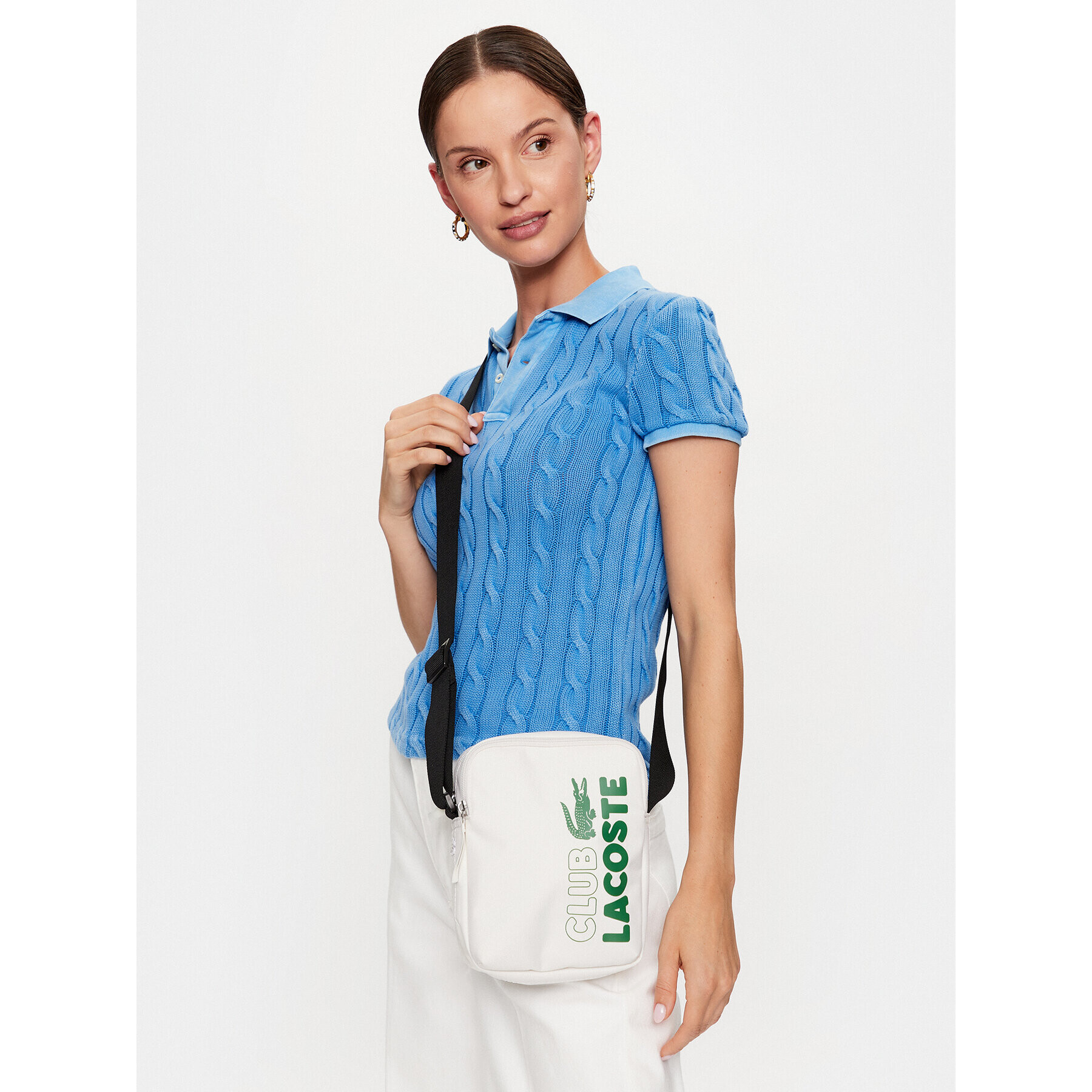 Lacoste Мъжка чантичка NU4290NZL76 Бял - Pepit.bg