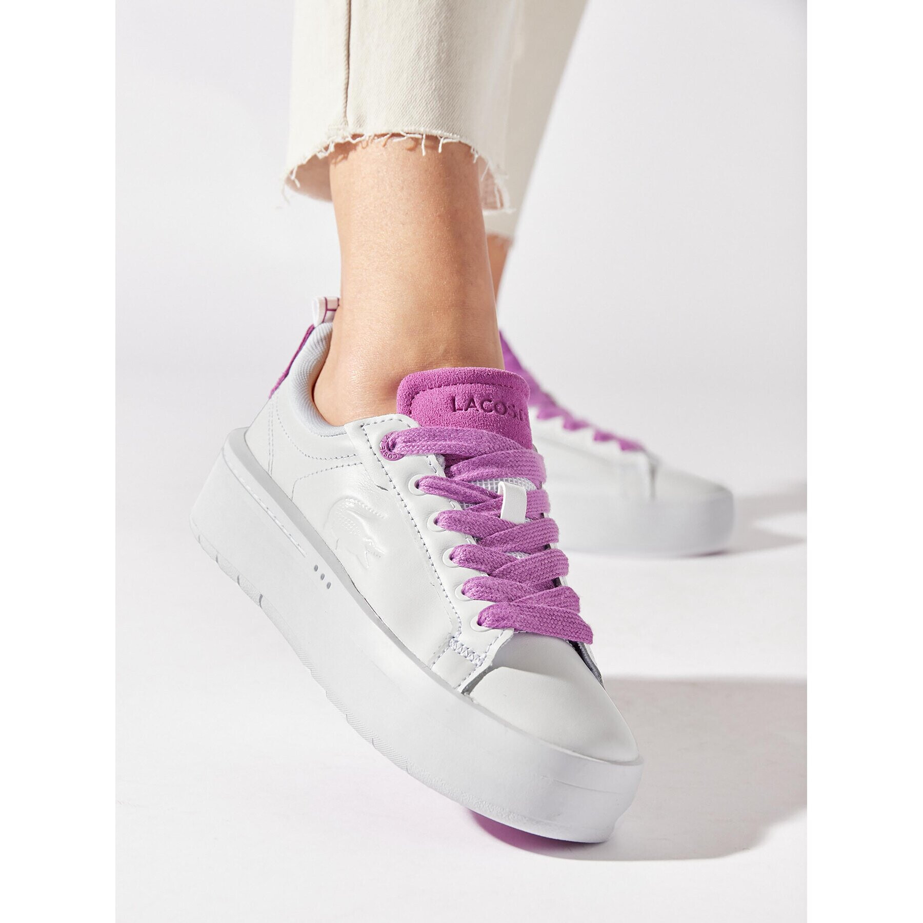 Lacoste Сникърси Carnaby Plat 123 1 Sfa 745SFA0040Z54 Бял - Pepit.bg