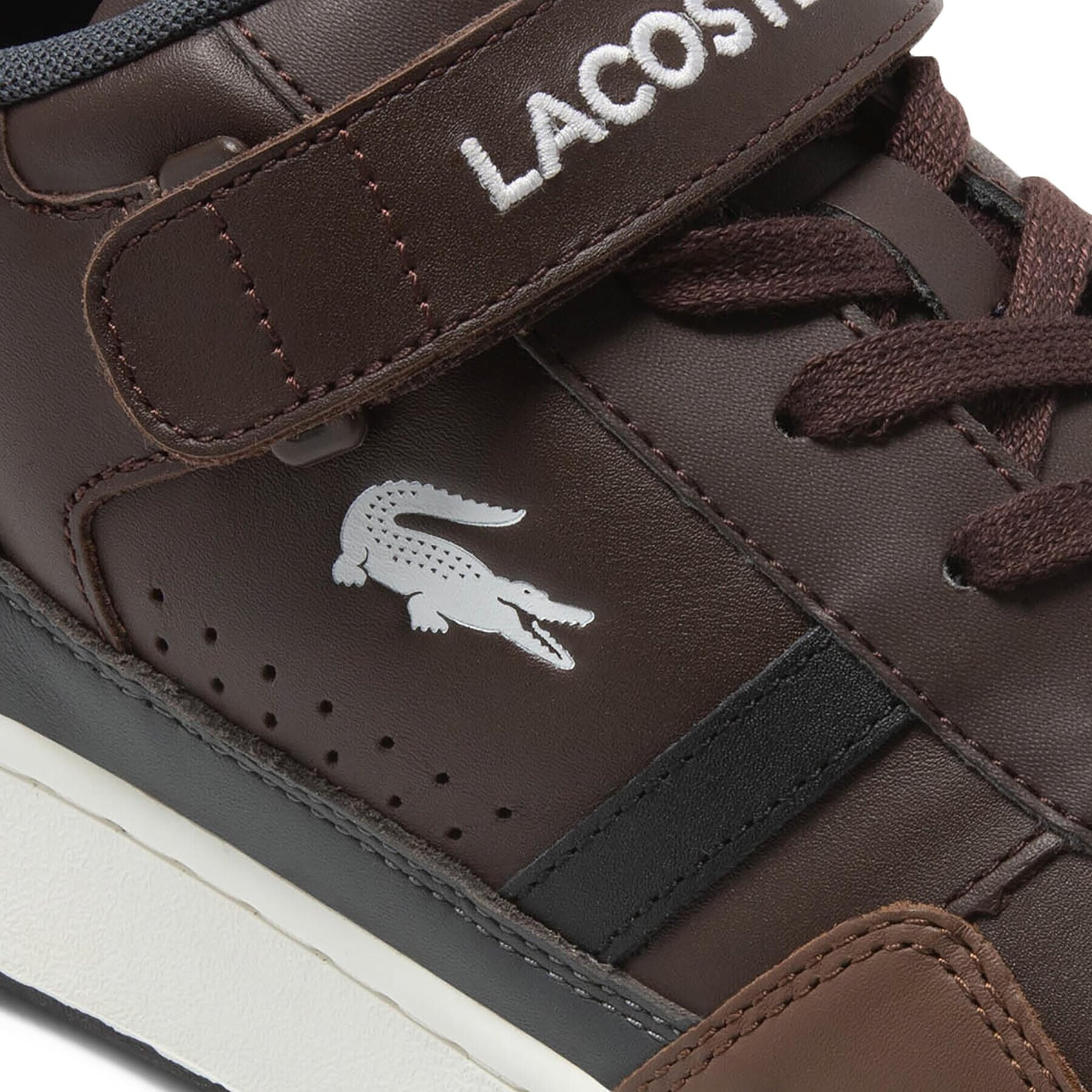 Lacoste Сникърси T-Clip Velro 746SMA0073 Кафяв - Pepit.bg