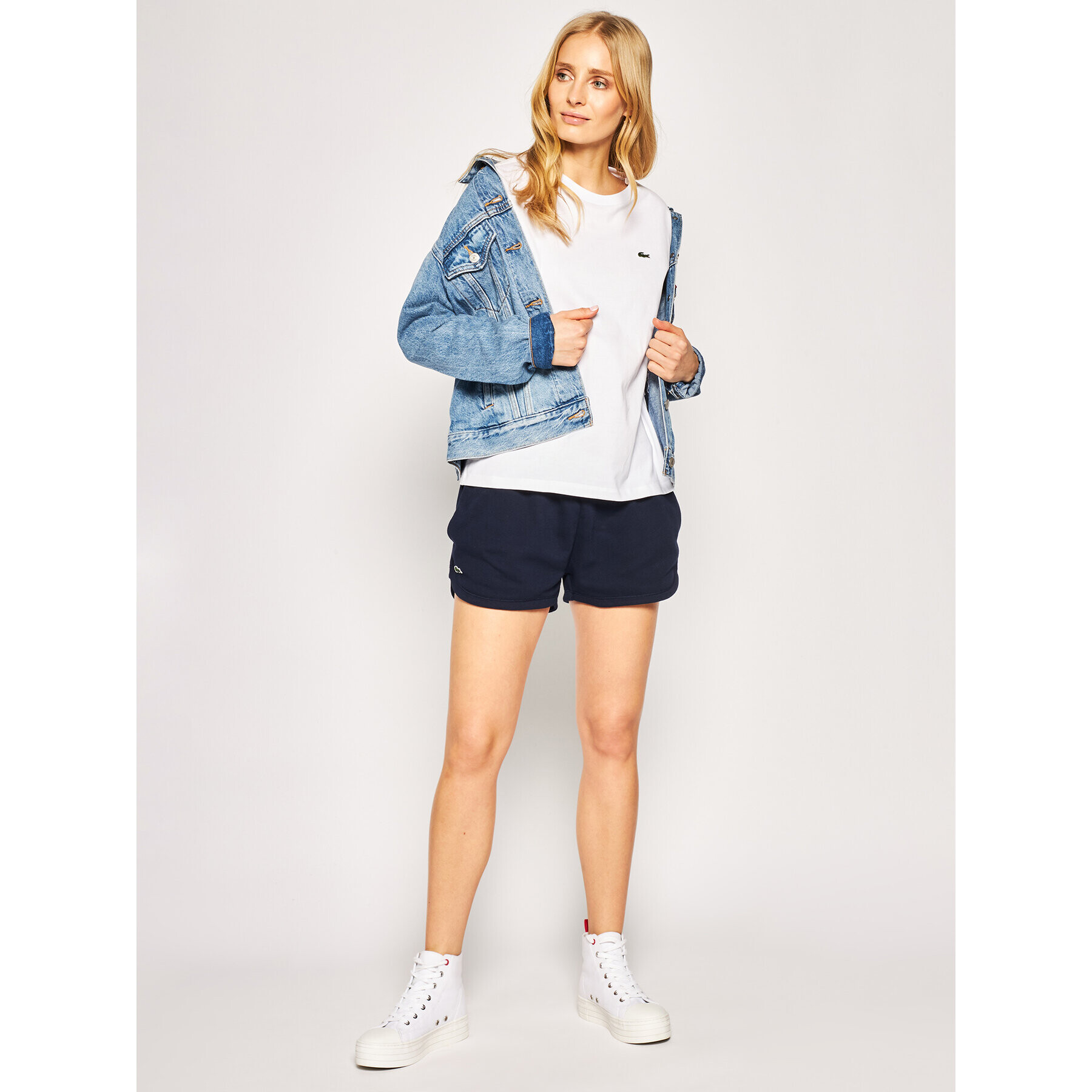 Lacoste Спортни шорти GF1553 Тъмносин Feminine Fit - Pepit.bg